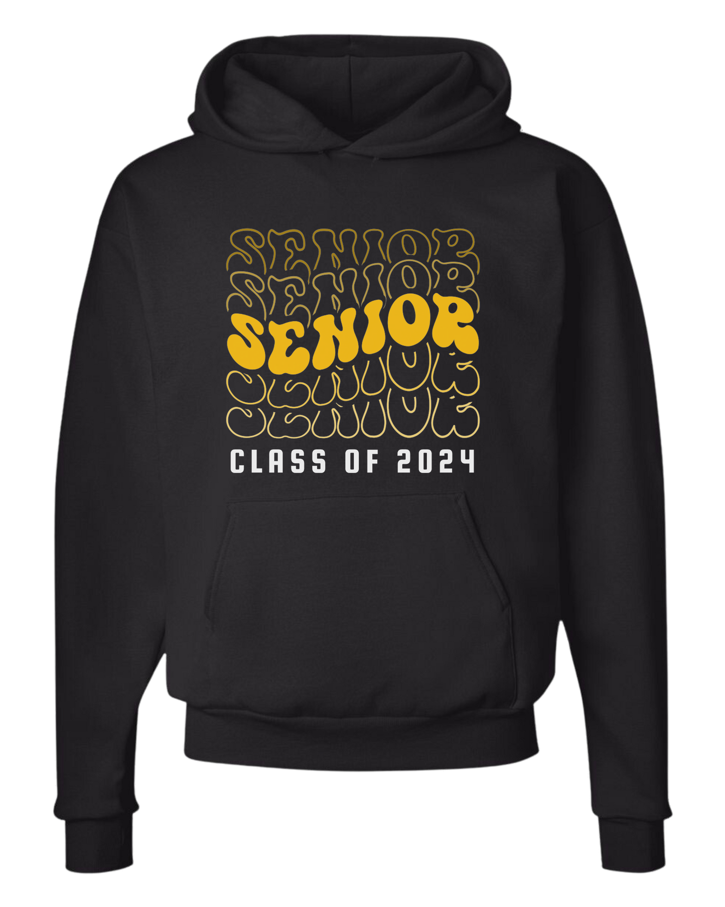 Graduation Class "SENIOR" groovy font graphic Classic unisex crewneck tee Hoodie