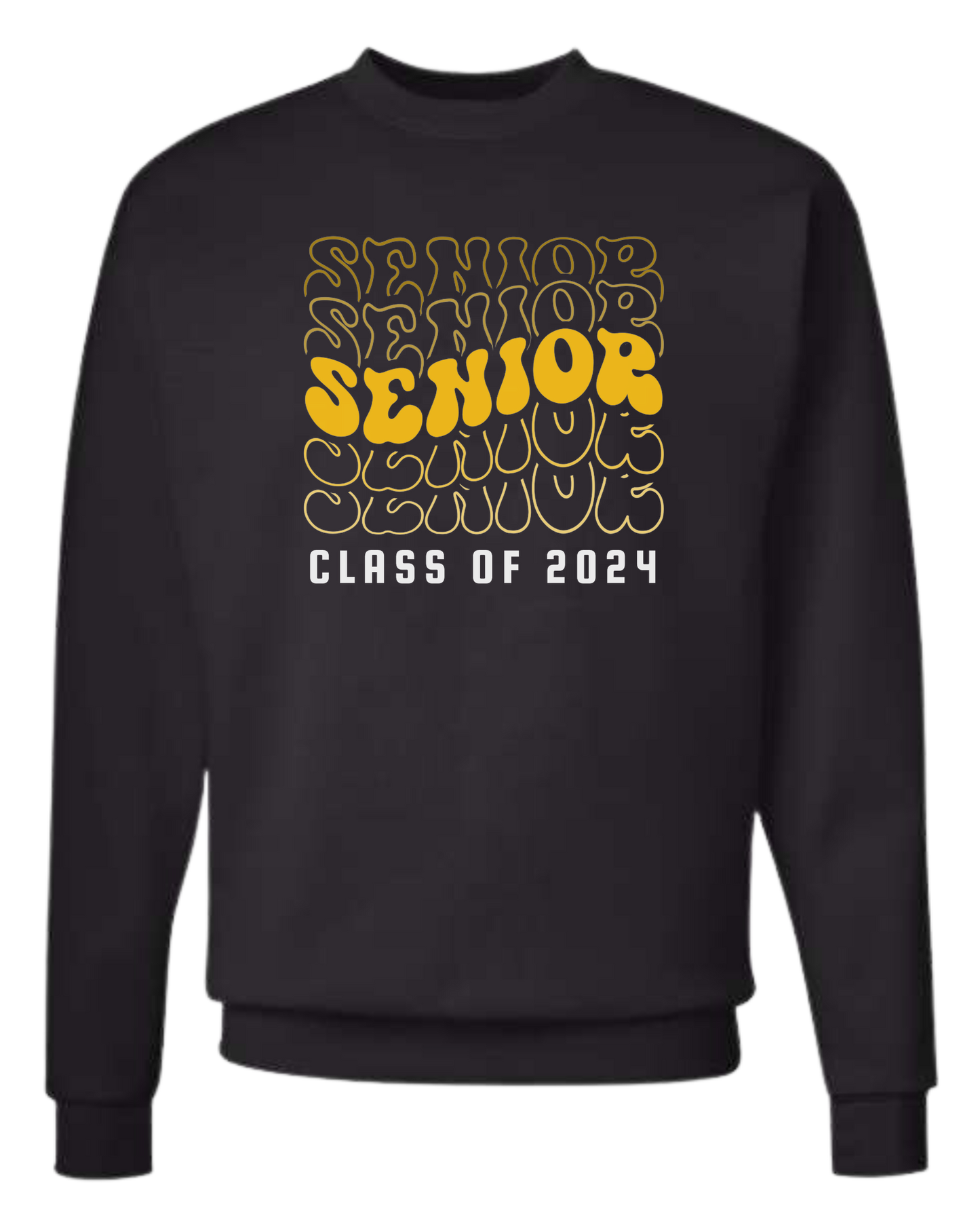 Graduation Class "SENIOR" groovy font graphic Classic unisex crewneck tee Sweatshirt