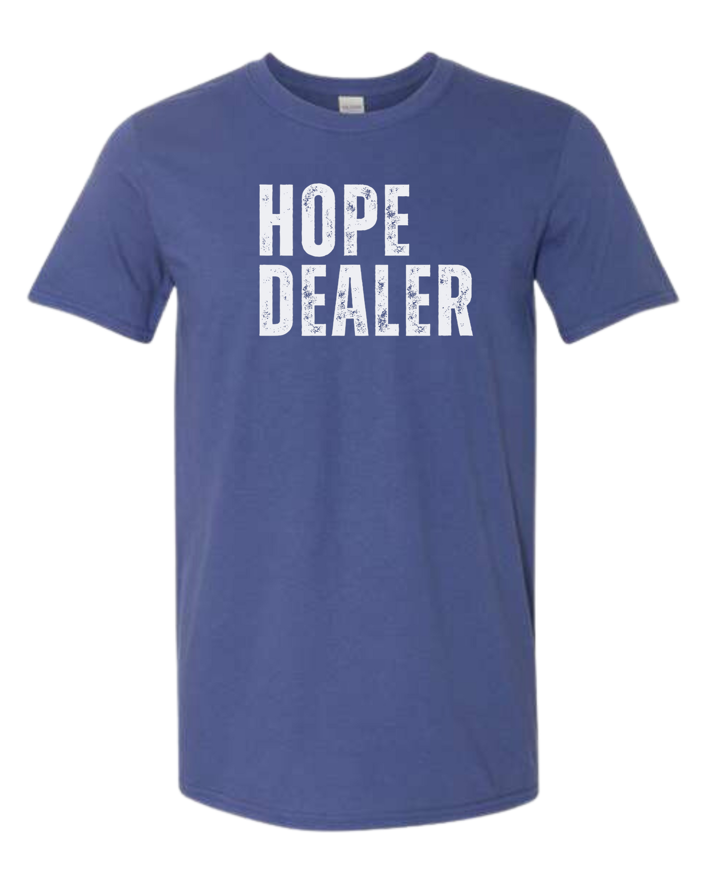 HOPE DEALER distressed font graphic tee Unisex crew-neck graphic tee Metro Blue
