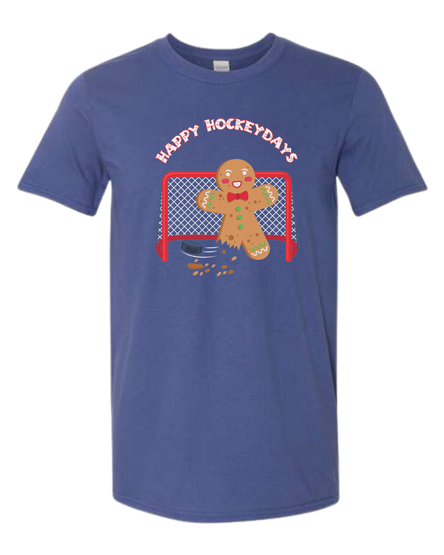"Happy Hockeydays" graphic Unisex crew-neck graphic tee Metro Blue