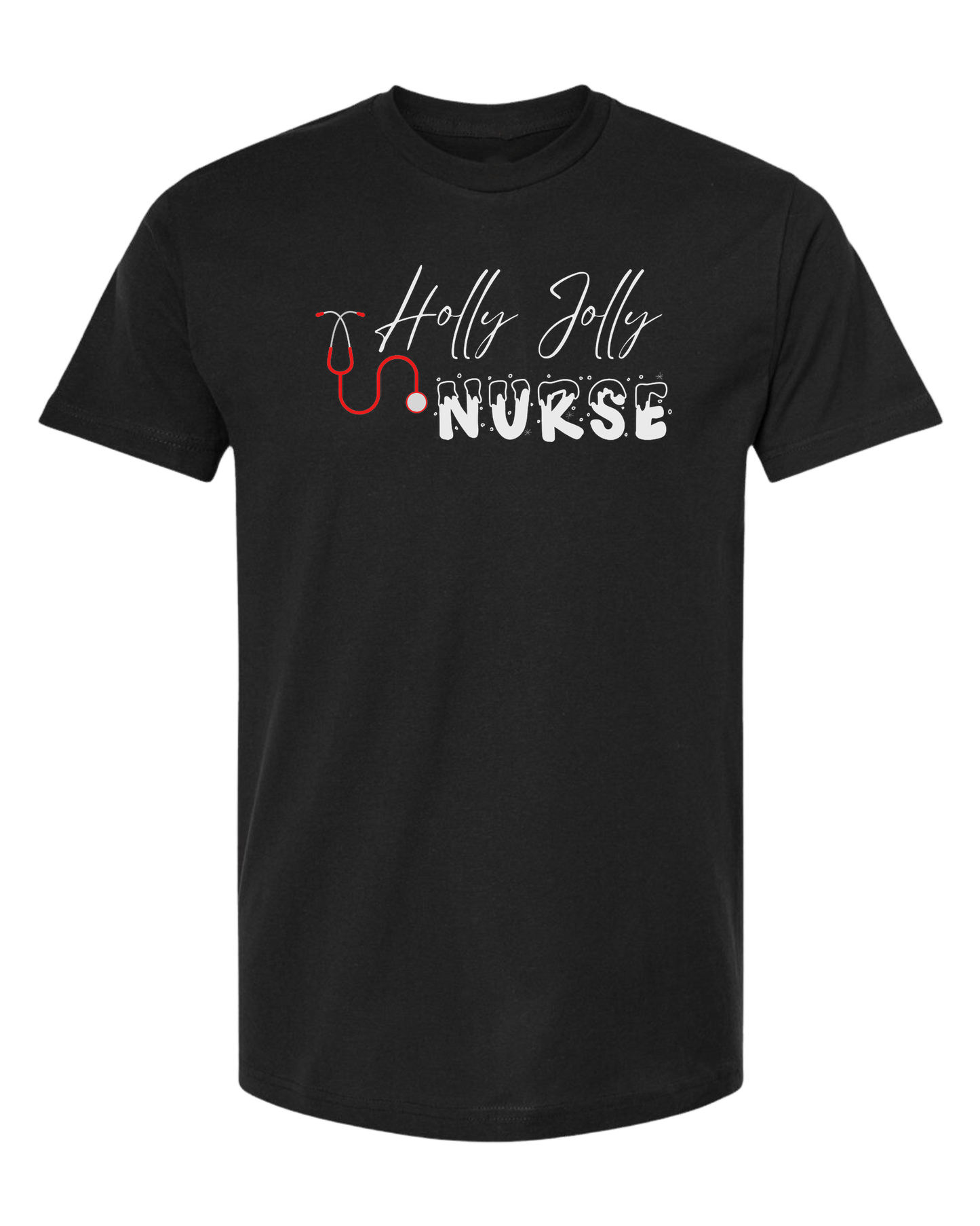 Holly Jolly Nurse graphic Classic unisex crewneck tee Short sleeve crew neck