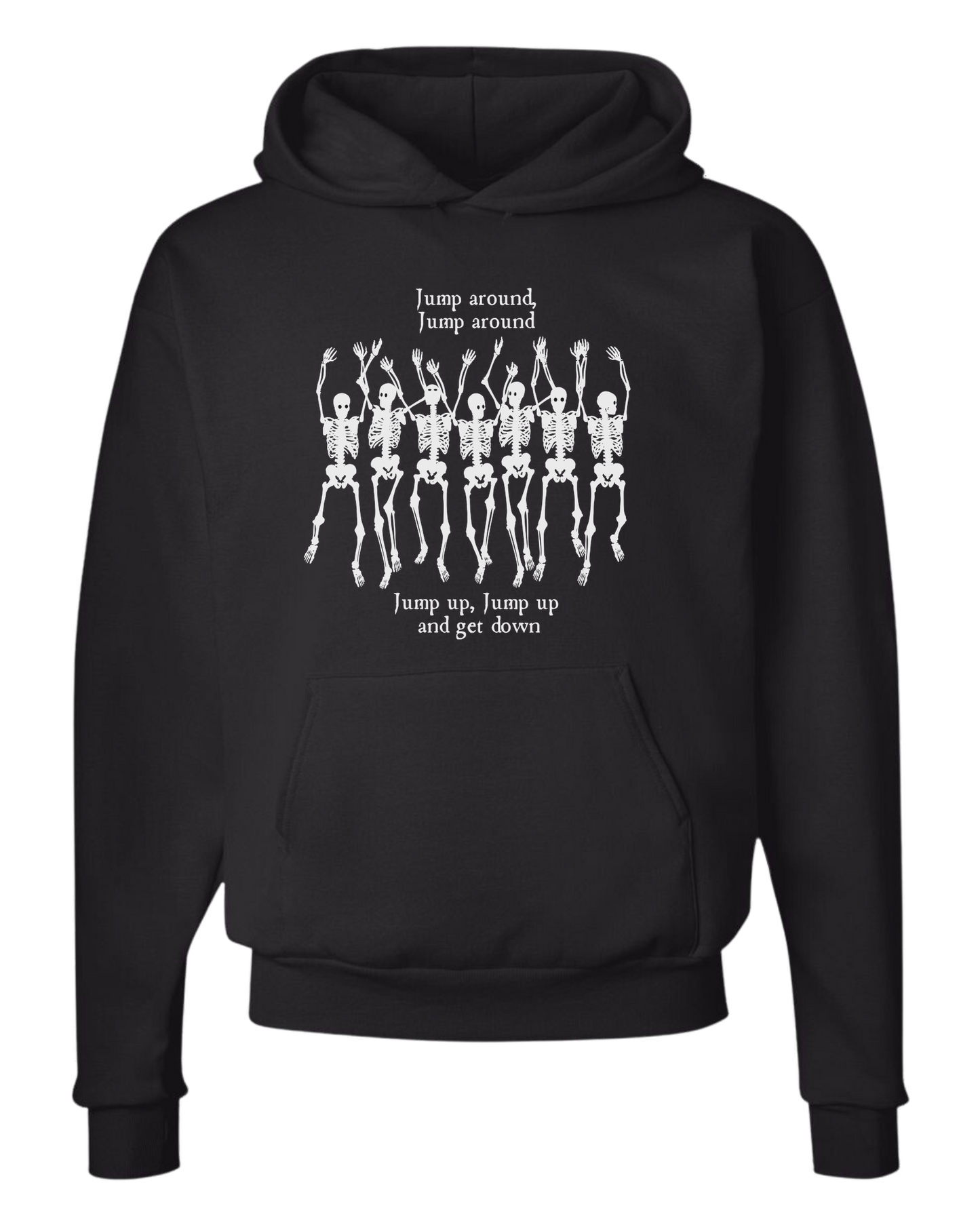 "Jump Around" Skeleton tee Unisex Classic Hoodie Black