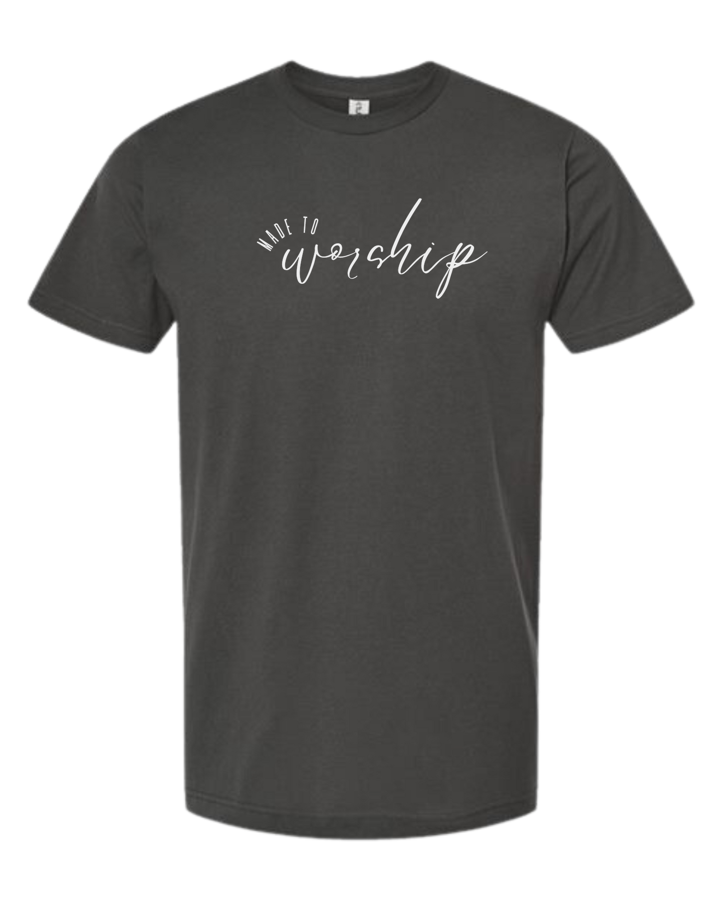 Made to Worship Faith tee Unisex crew-neck graphic tee Charcoal Grey