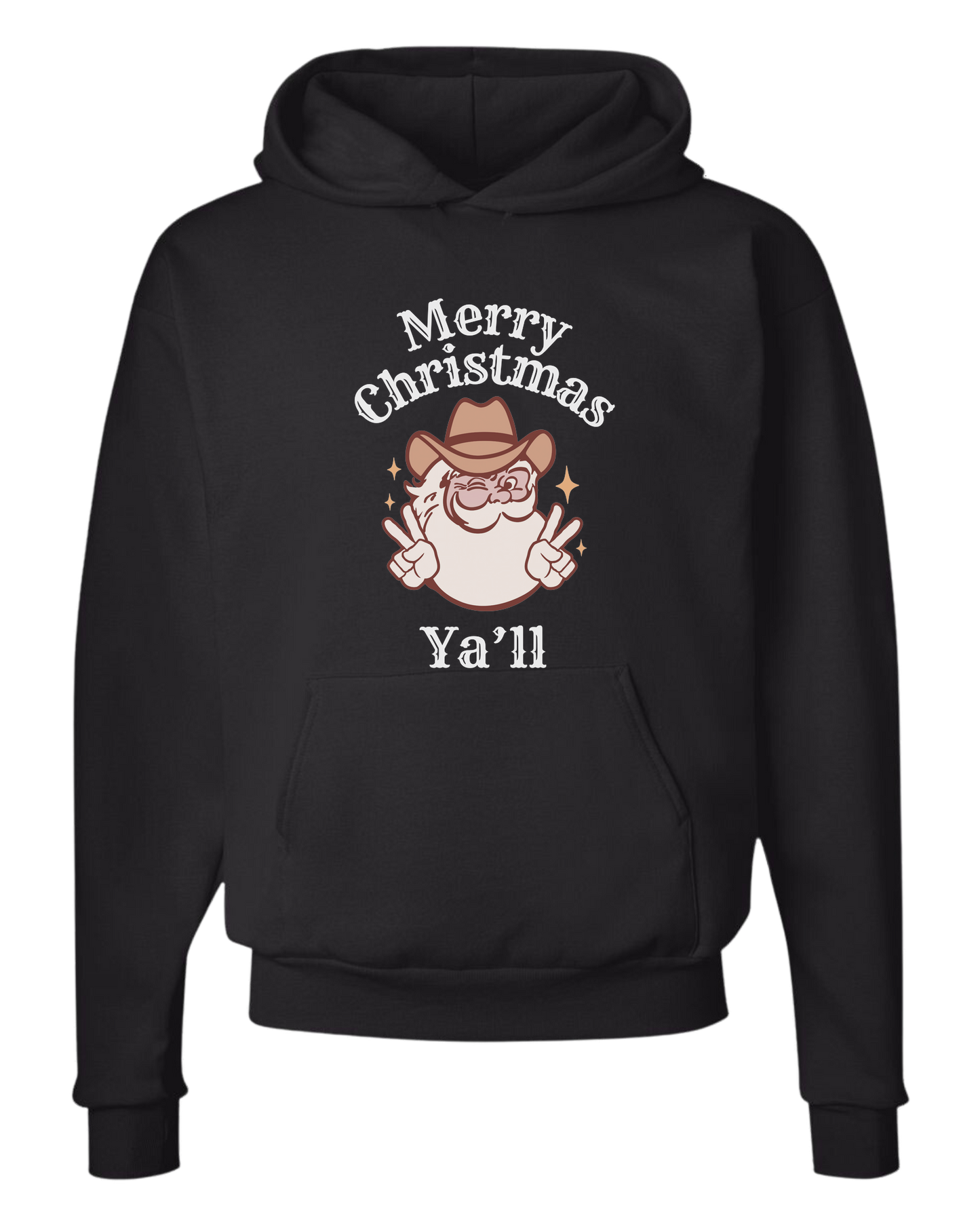 Merry Christmas Ya'll Cowboy Santa design Classic unisex crewneck tee Hoodie