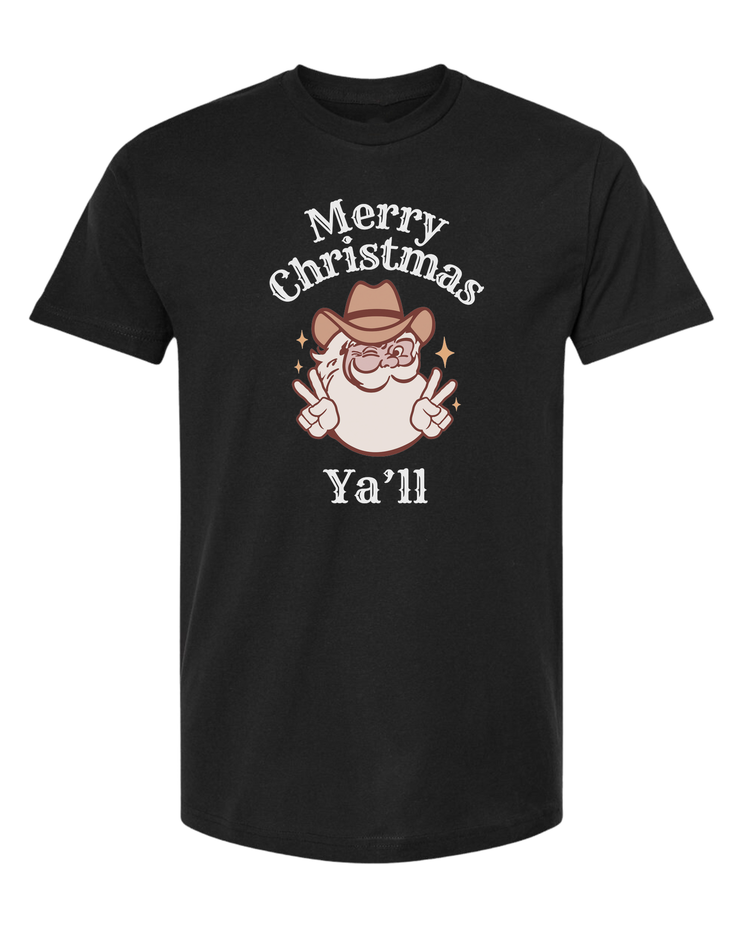 Merry Christmas Ya'll Cowboy Santa design Classic unisex crewneck tee Short sleeve crew neck