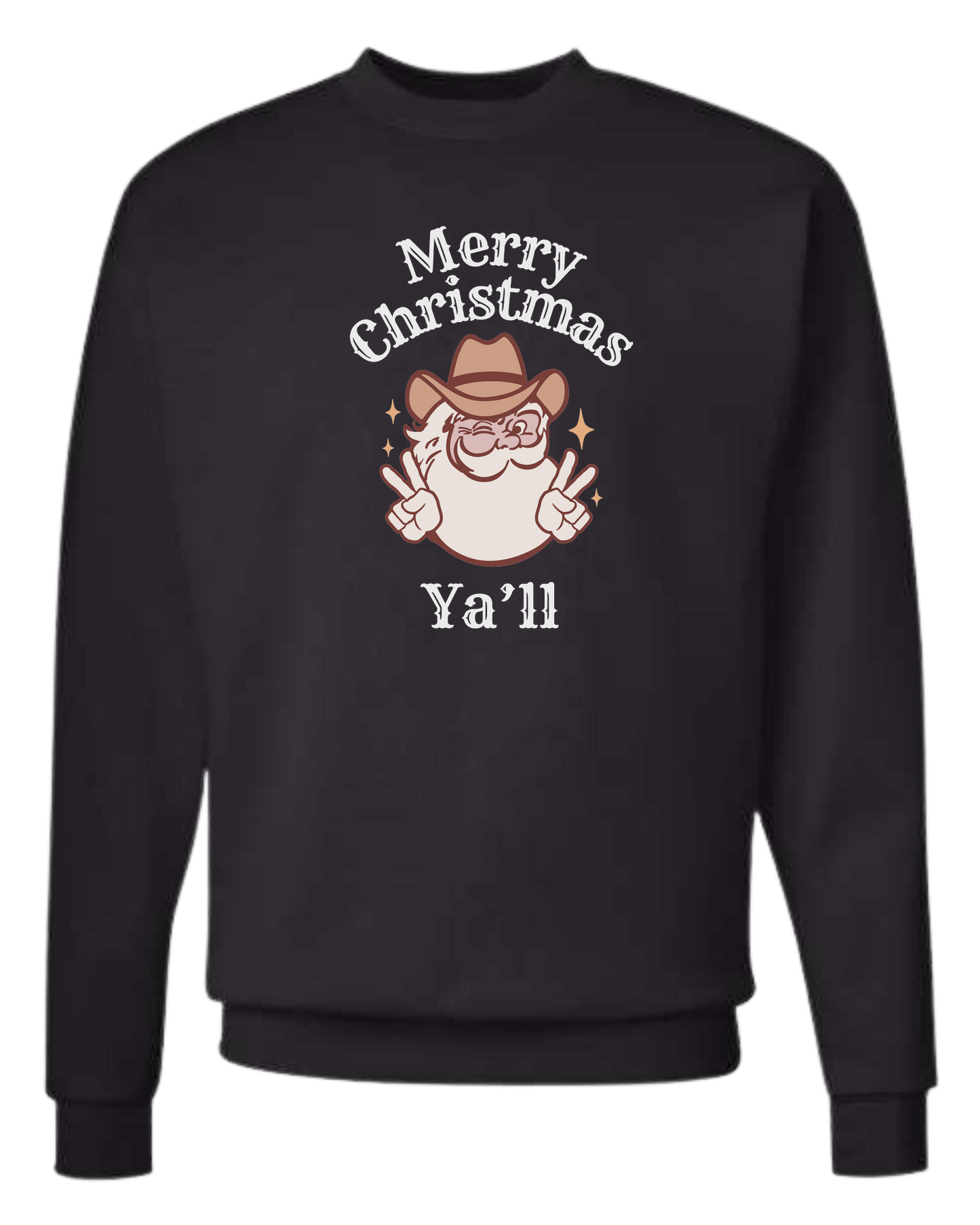 Merry Christmas Ya'll Cowboy Santa design Classic unisex crewneck tee Sweatshirt