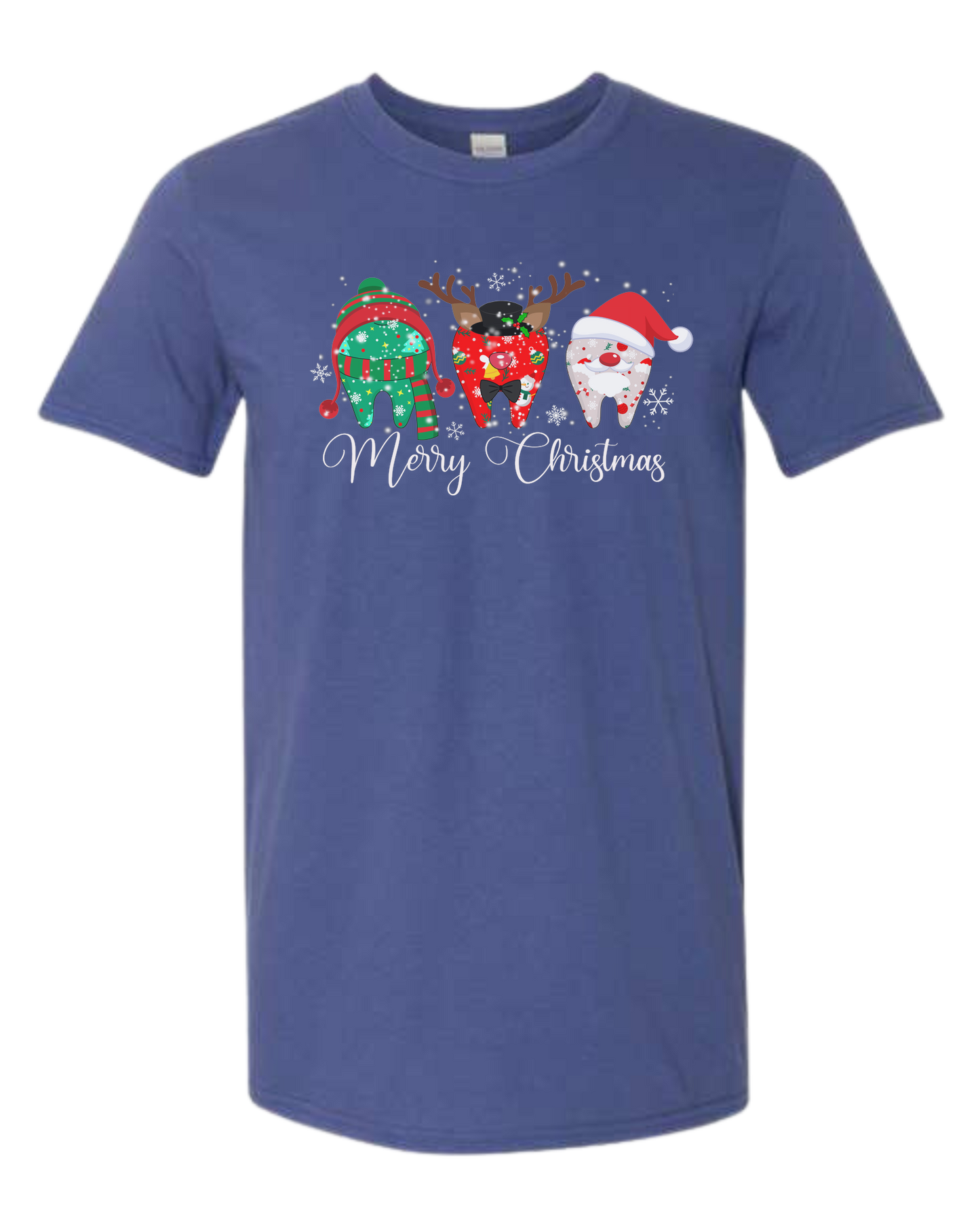 "Merry Christmas" dental graphic tee Unisex crew-neck graphic tee Metro Blue