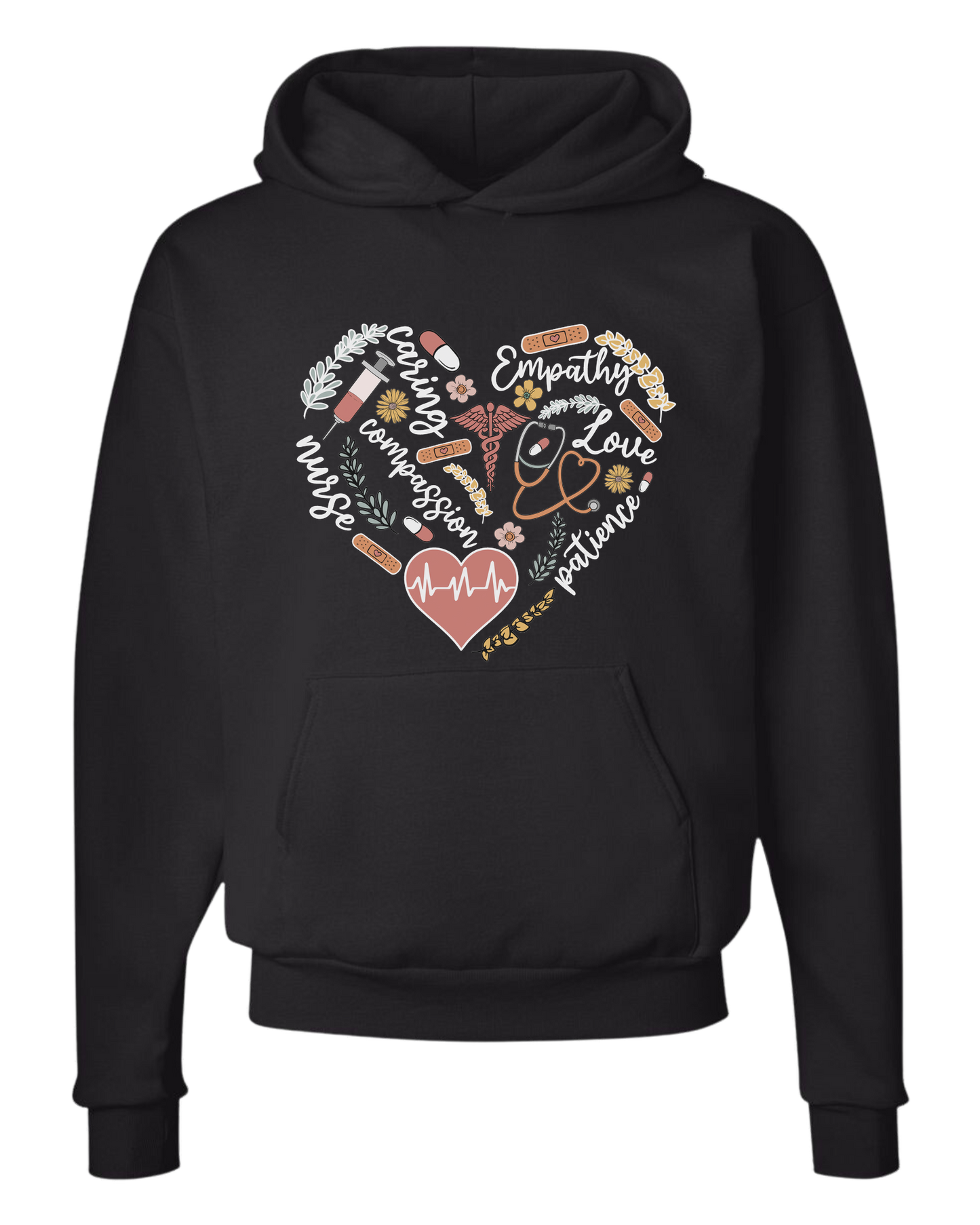 Nursing graphics heart tee Classic unisex crewneck tee Hoodie