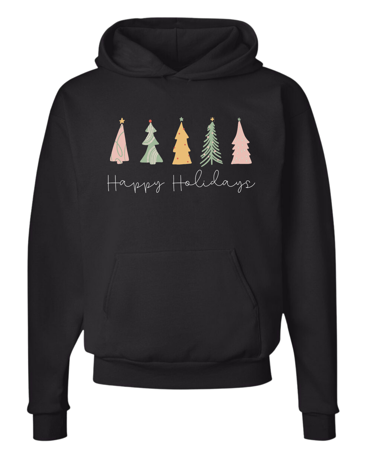 Pastel minimalist Christmas trees design Classic unisex crewneck tee Hoodie