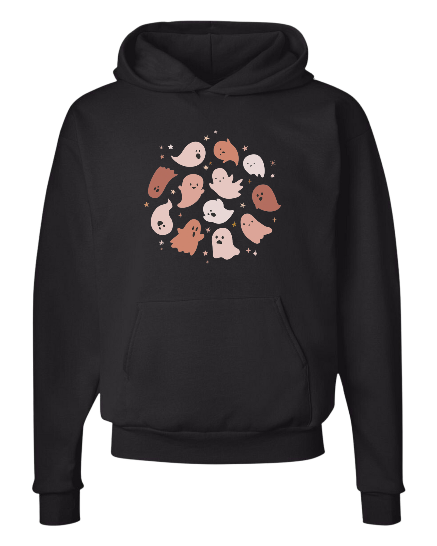 Pink Ghosts Circle Unisex Classic Hoodie Black