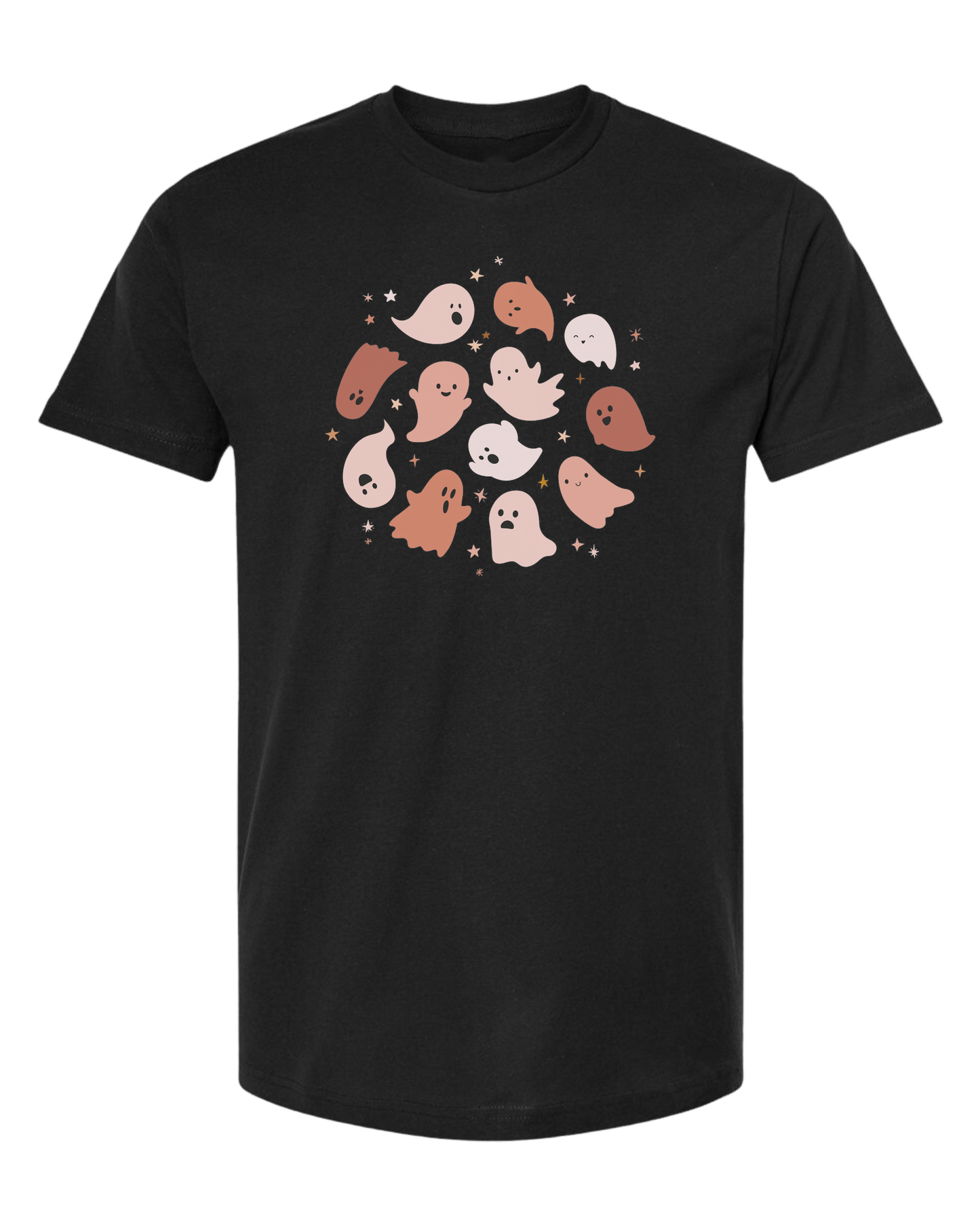 Pink Ghosts Circle Unisex crew-neck graphic tee Black
