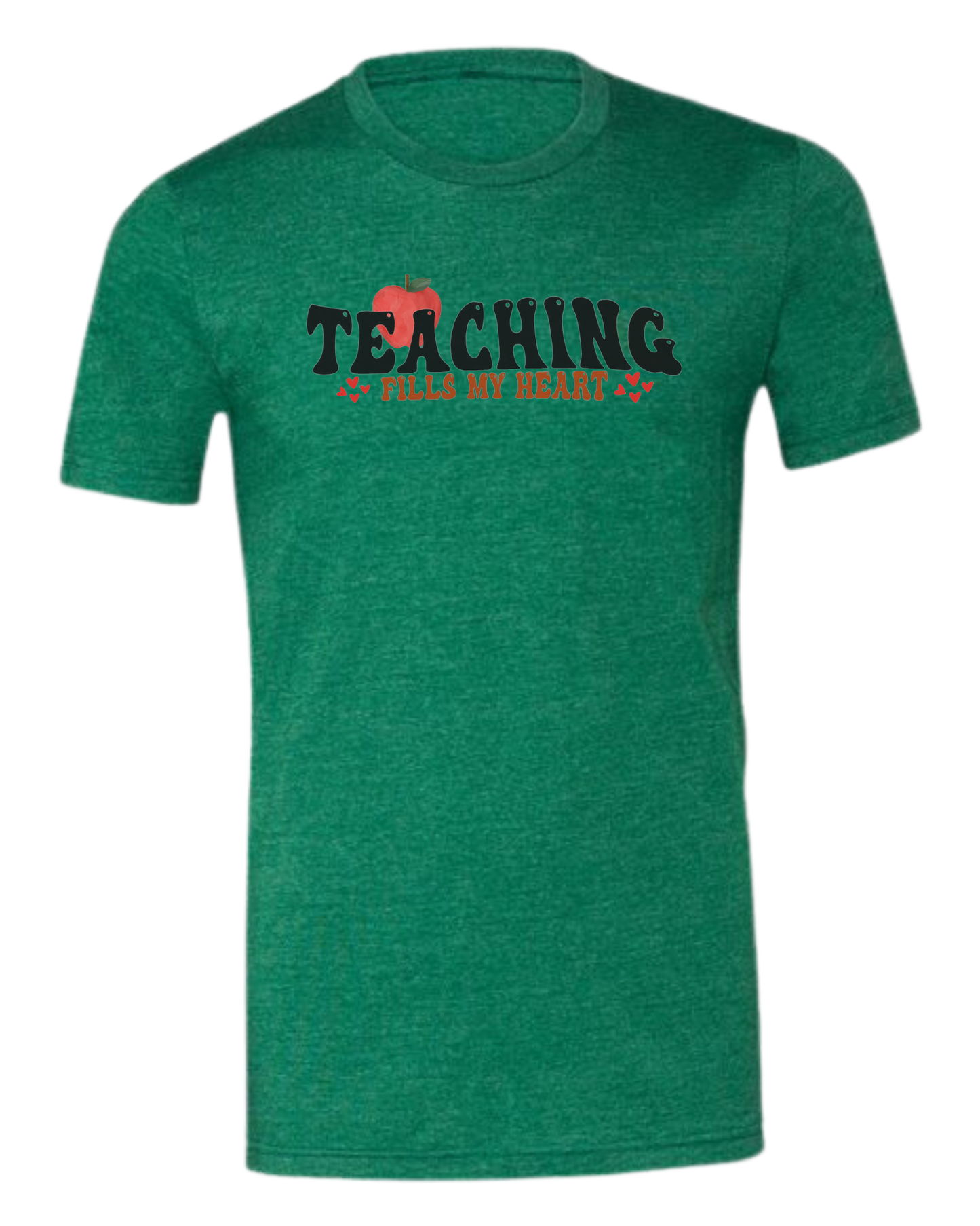 "Teaching Fills my Heart" graphic tee Premium unisex crewneck tee Grass Green