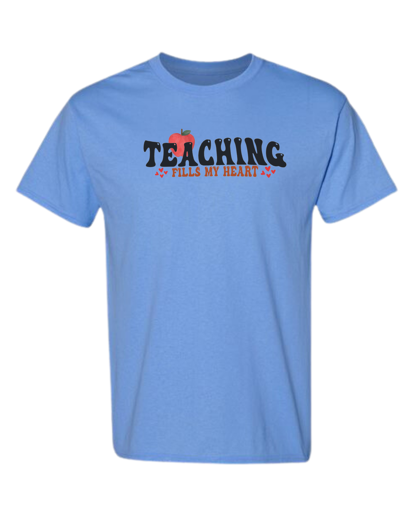 "Teaching Fills my Heart" graphic tee Unisex crewneck graphic tee (light colors) Caroline Blue