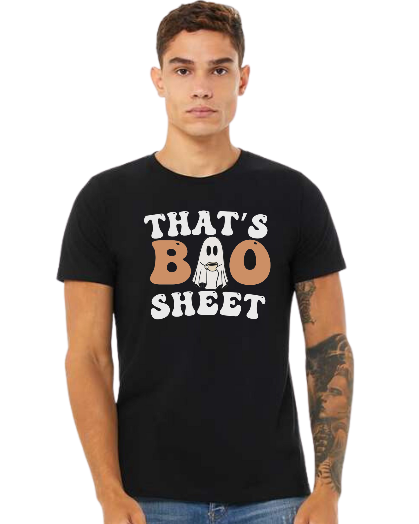 "That's Boo Sheet" ghost graphic Premium unisex crewneck tee Black