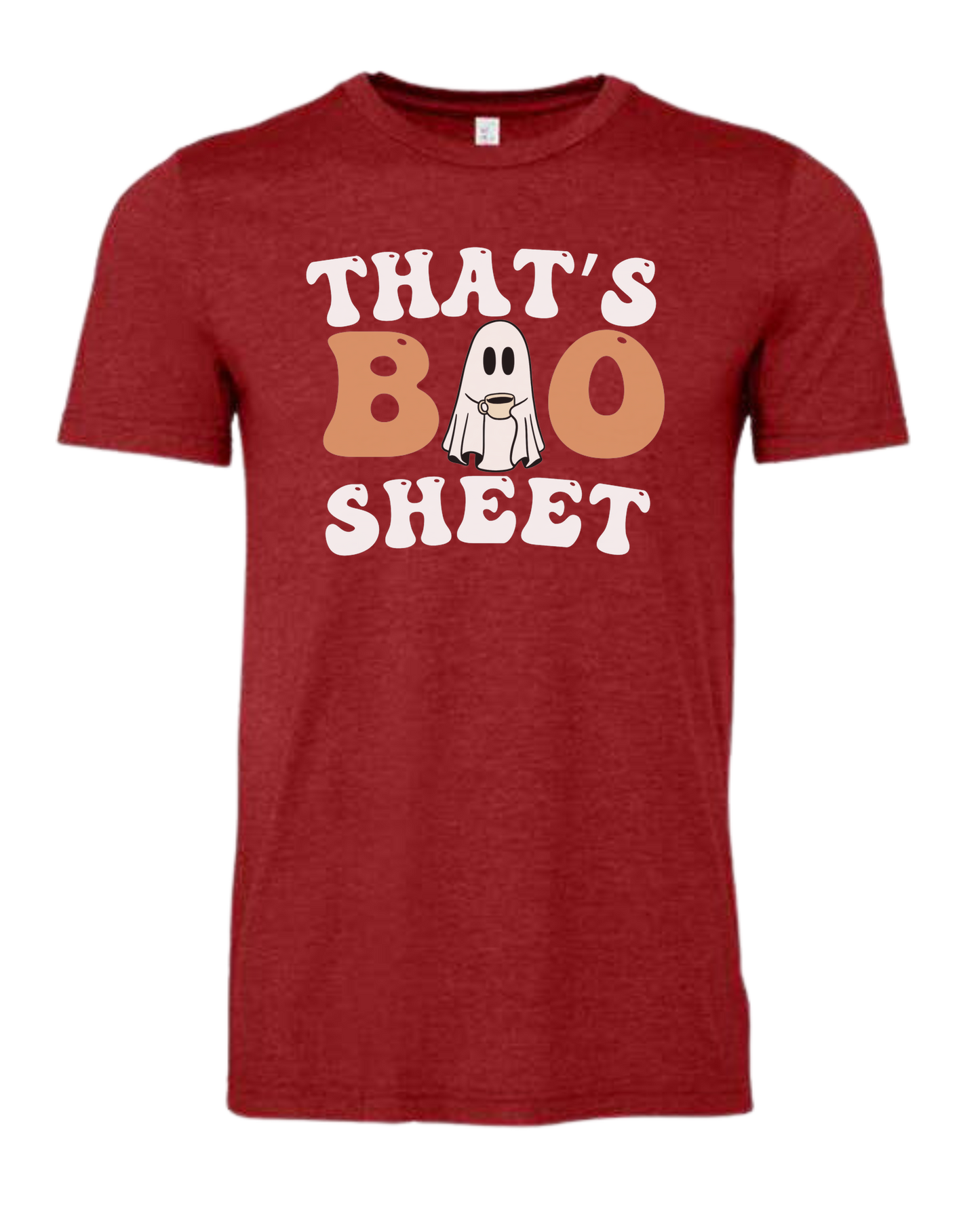 "That's Boo Sheet" ghost graphic Premium unisex crewneck tee Canvas Red