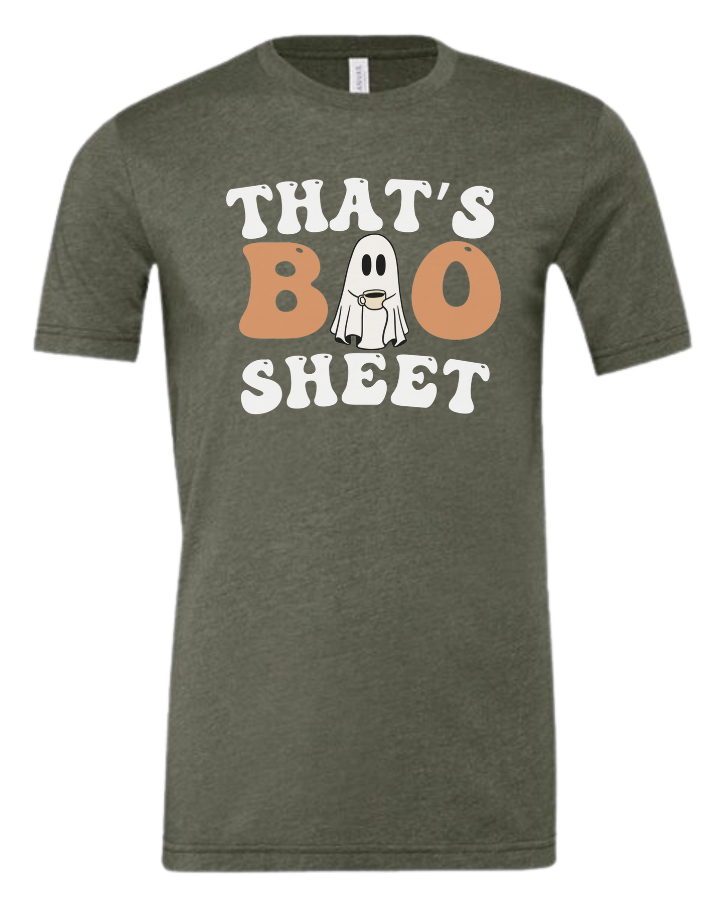 "That's Boo Sheet" ghost graphic Premium unisex crewneck tee Military Green