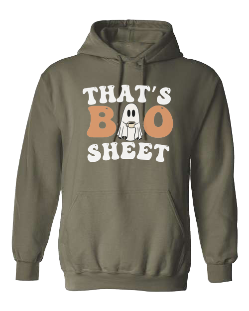 "That's Boo Sheet" ghost graphic Unisex Classic Hoodie Military Green