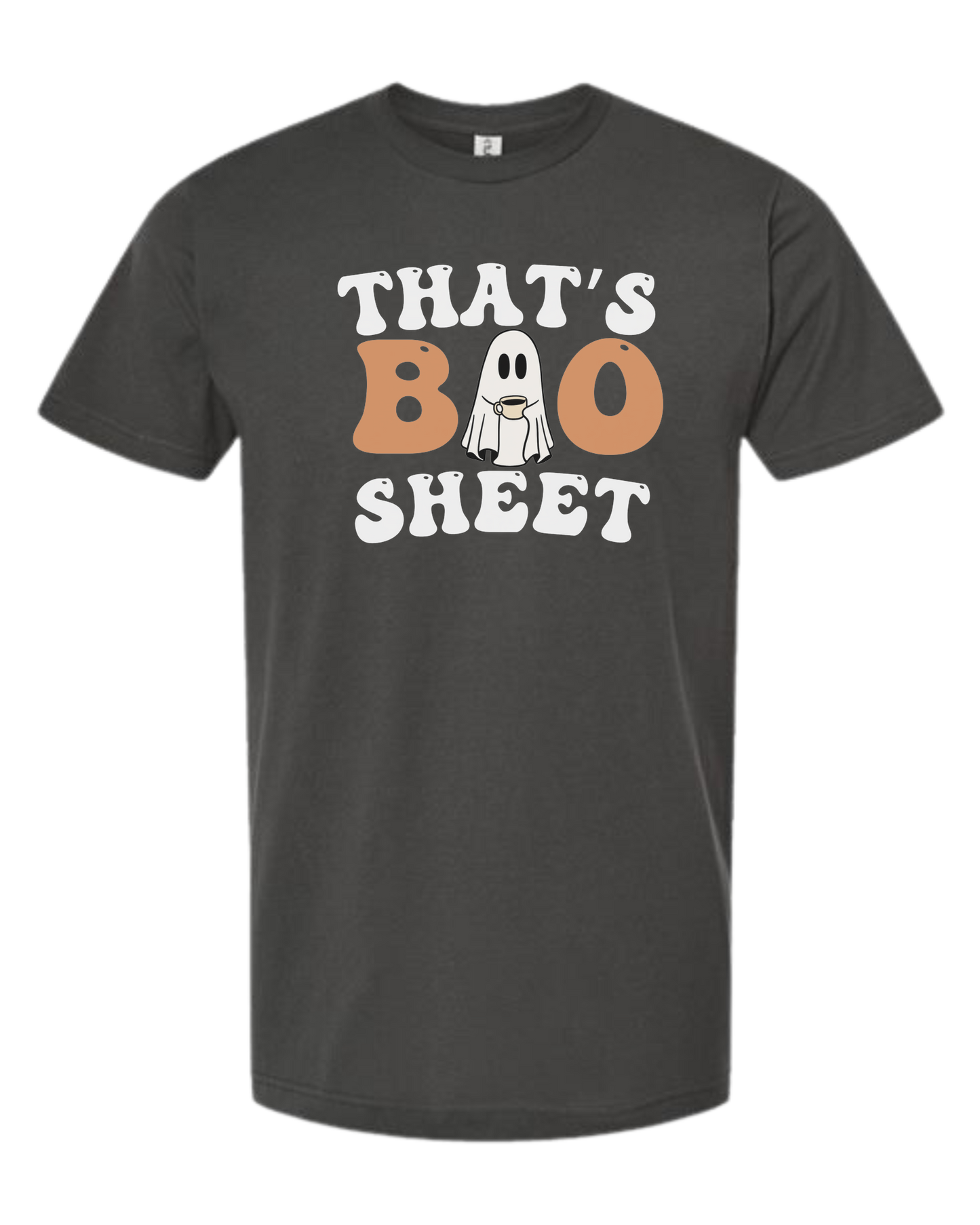 "That's Boo Sheet" ghost graphic Unisex crew-neck graphic tee Charcoal Grey