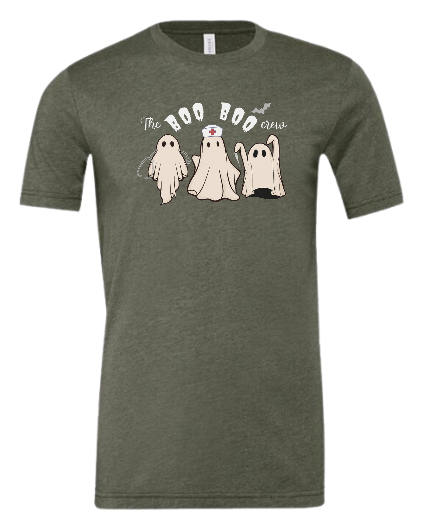 "The Boo-boo crew" nursing ghosts tee Premium unisex crewneck tee Military Green