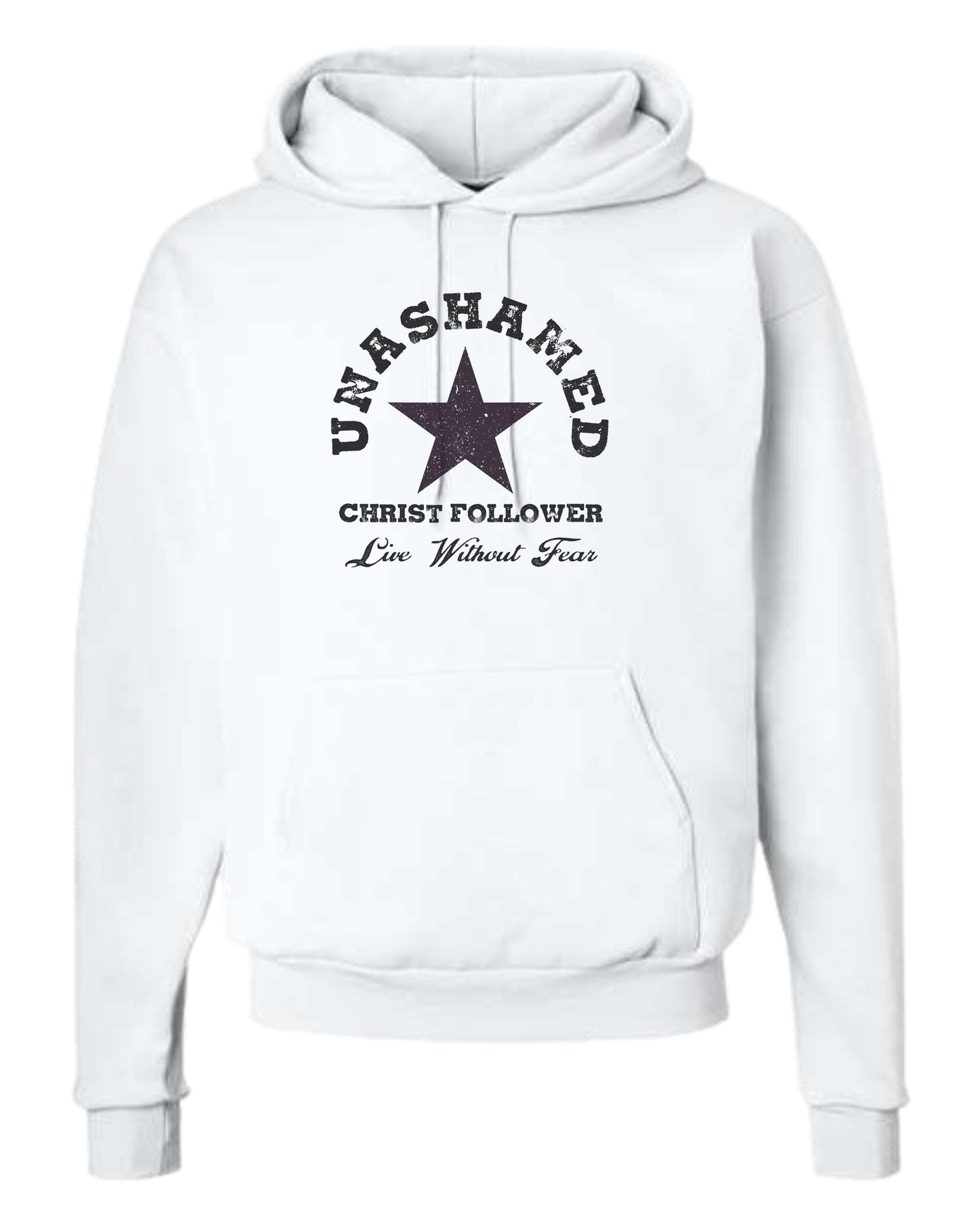 Unashamed Christ Follower graphic tee Unisex Classic Hoodie White