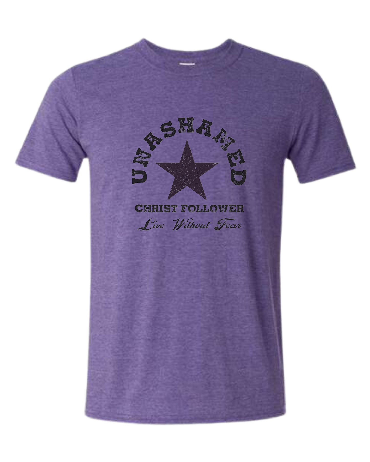 Unashamed Christ Follower graphic tee Unisex crewneck graphic tee (light colors) Heather Purple