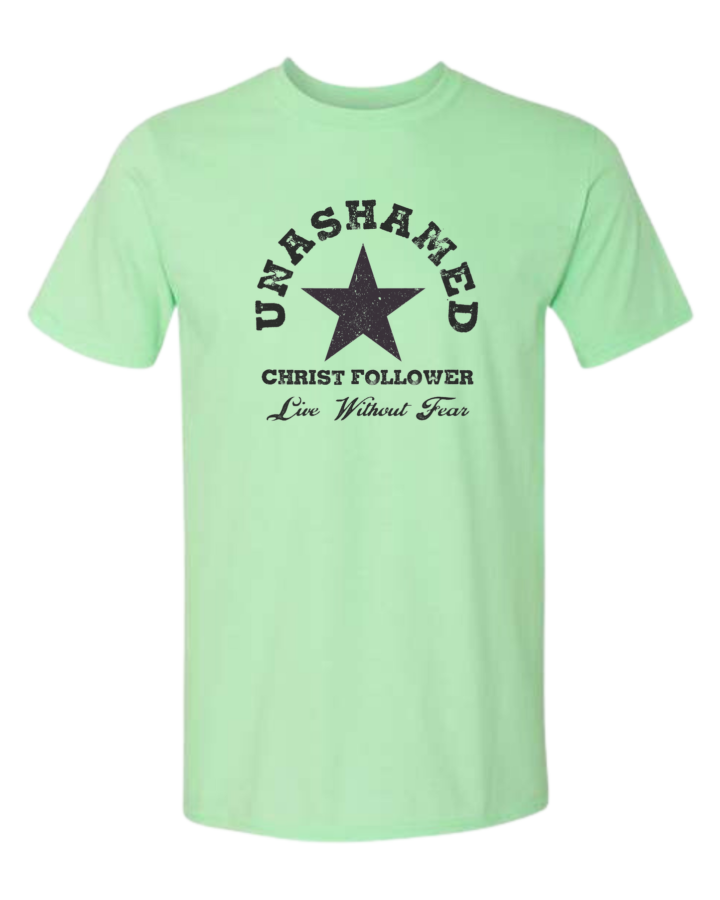 Unashamed Christ Follower graphic tee Unisex crewneck graphic tee (light colors) Mint Green