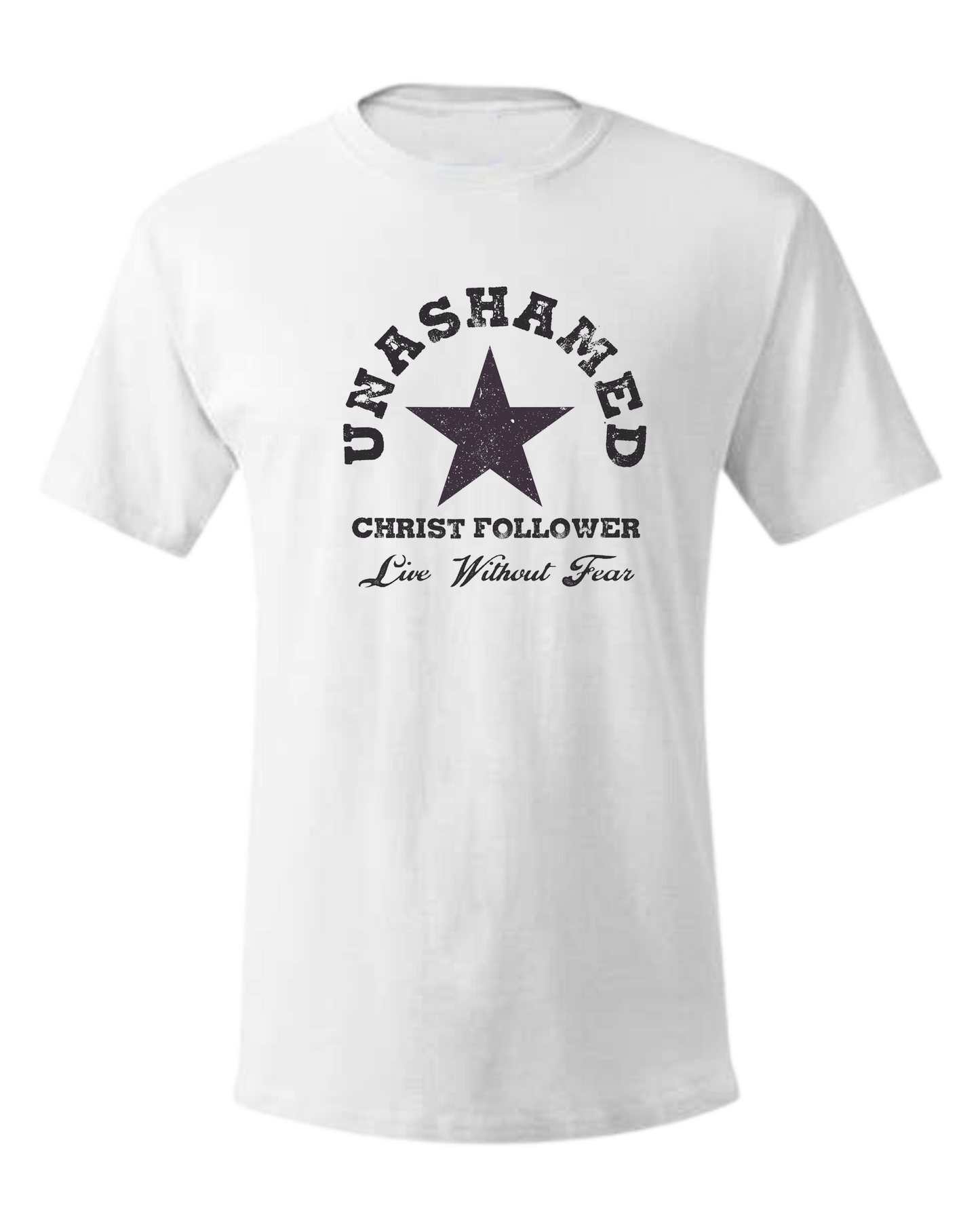 Unashamed Christ Follower graphic tee Unisex crewneck graphic tee (light colors) White