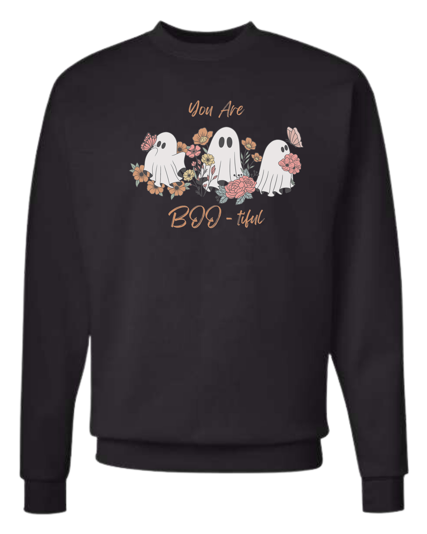 "You are BOO-tiful" ghost tee Classic unisex crewneck sweatshirt Black
