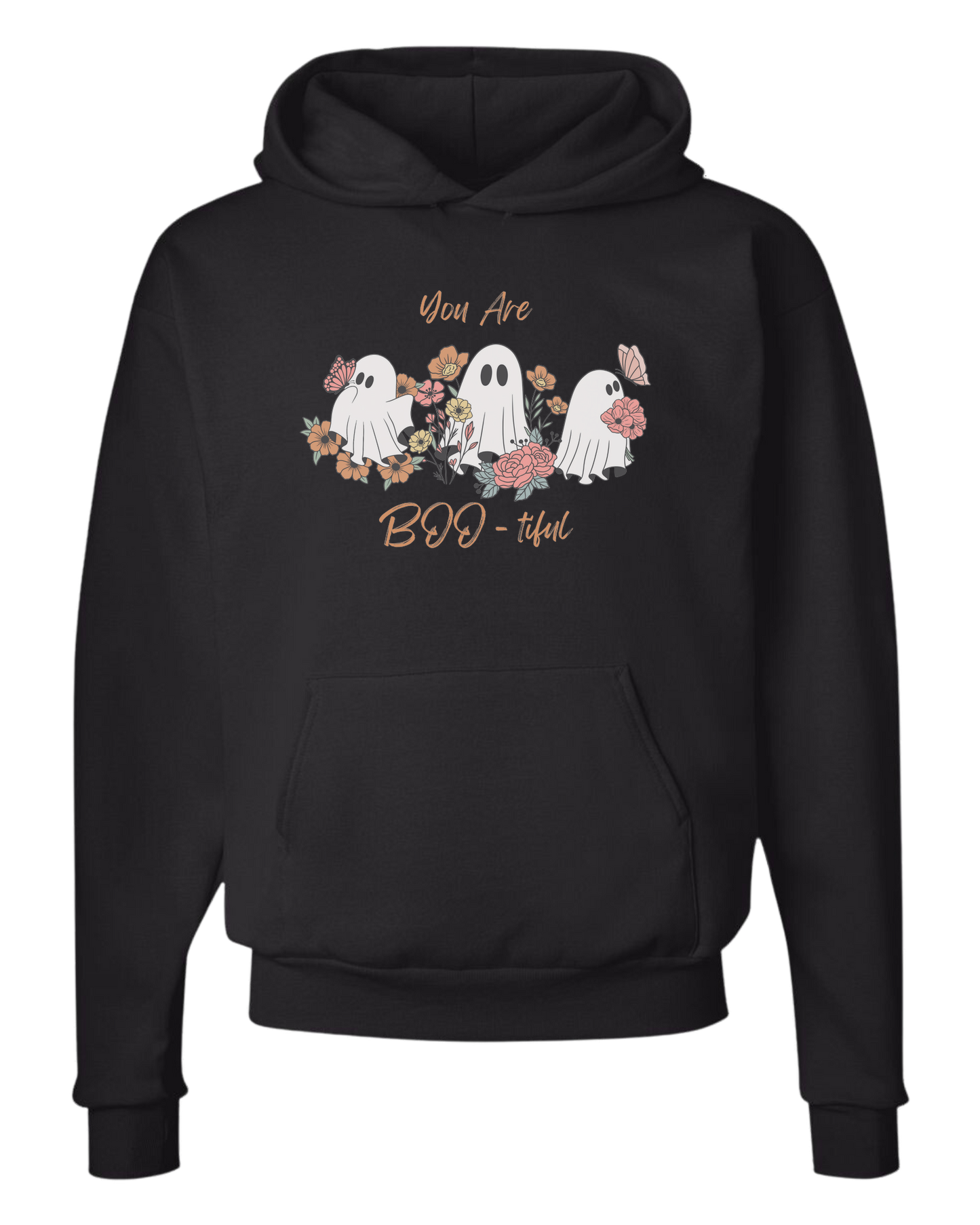 "You are BOO-tiful" ghost tee Unisex Classic Hoodie Black