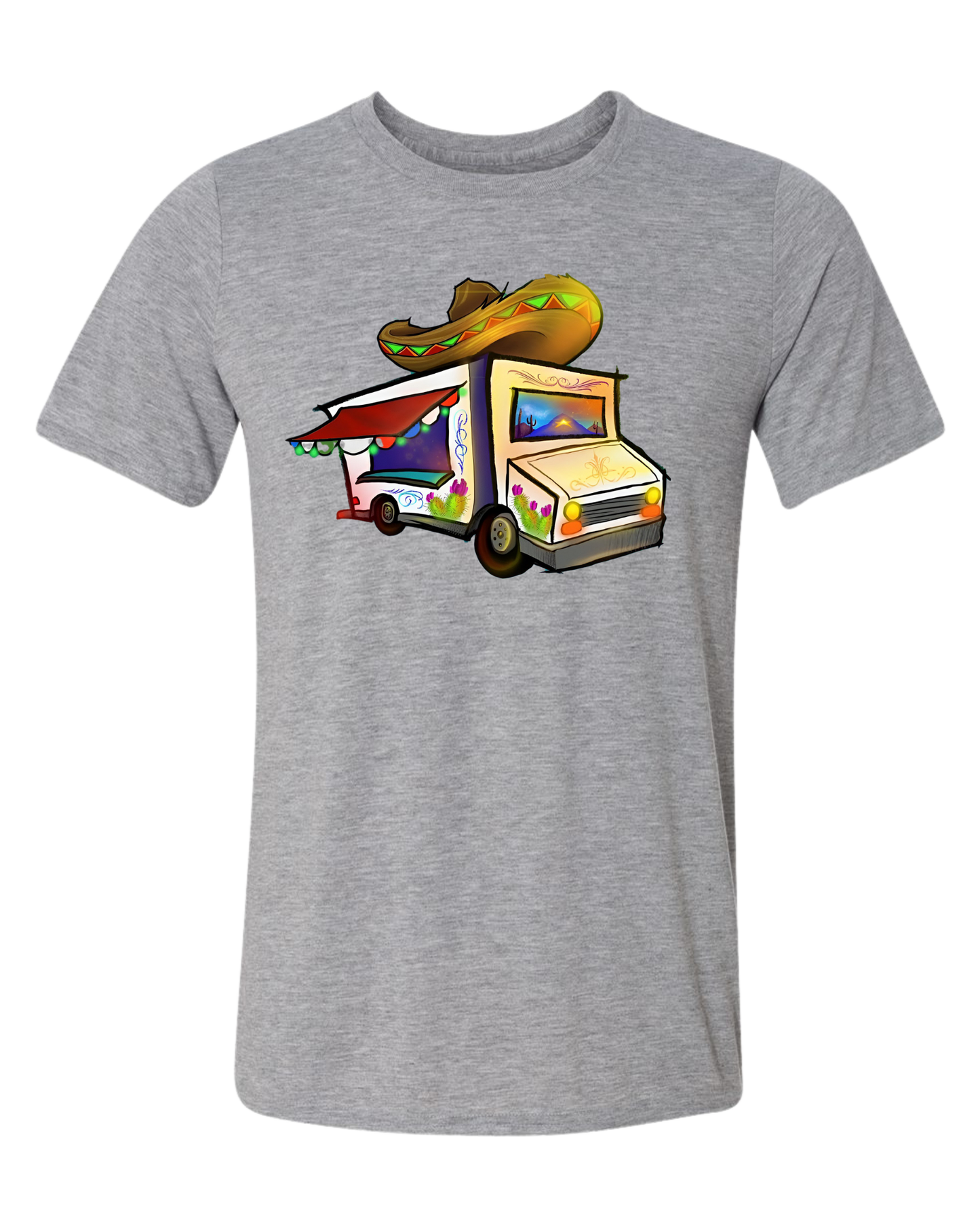 Short sleeve crewneck "Chase the Taste" food truck tee
