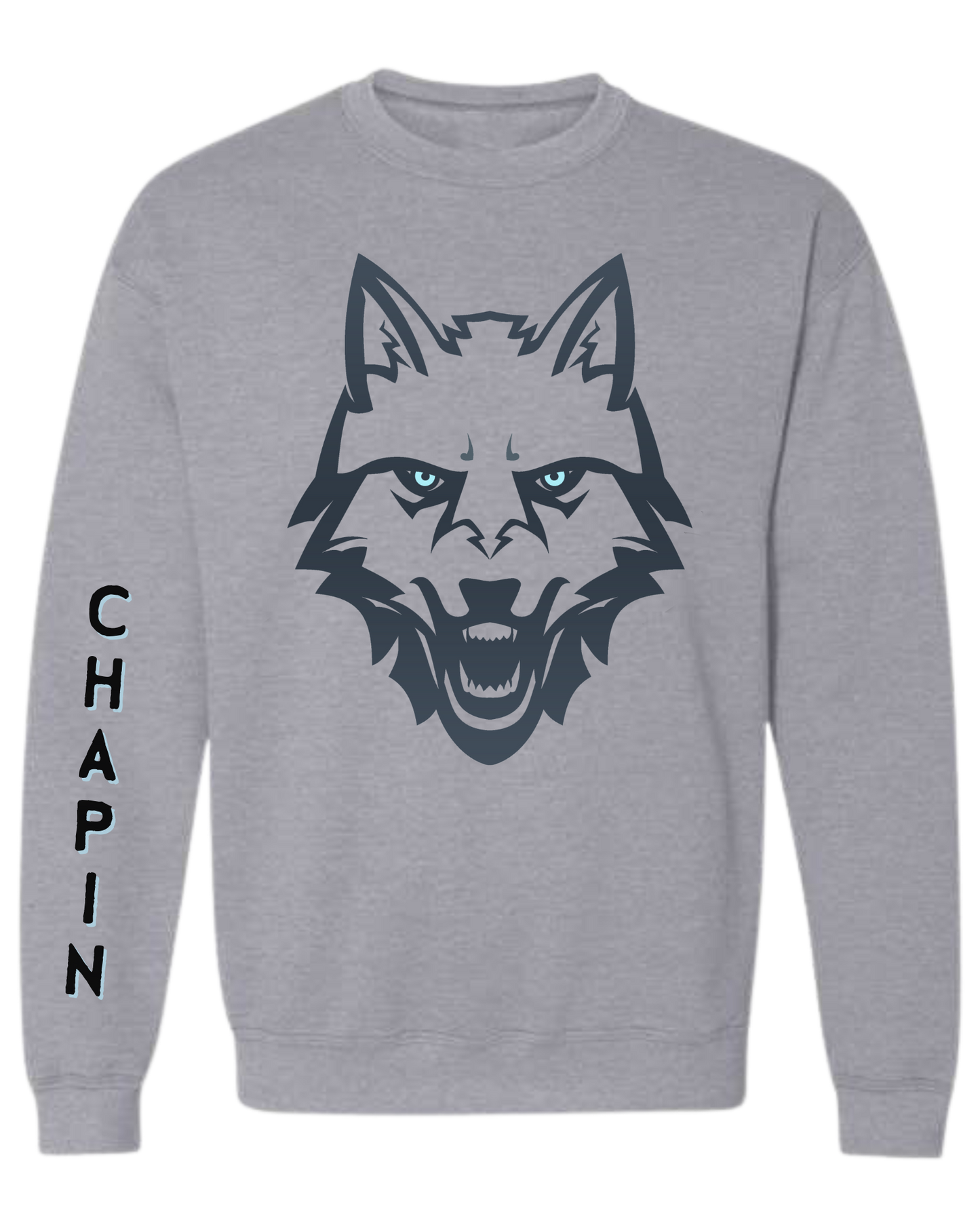 Large Husky graphic on front w/CHAPIN text on sleeve