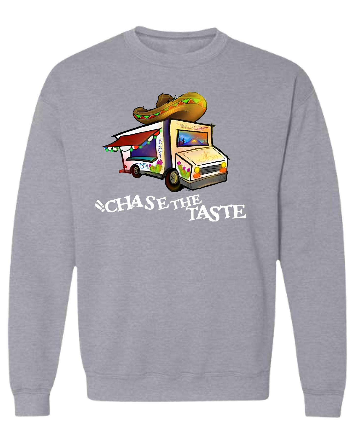 Short sleeve crewneck "Chase the Taste" food truck tee