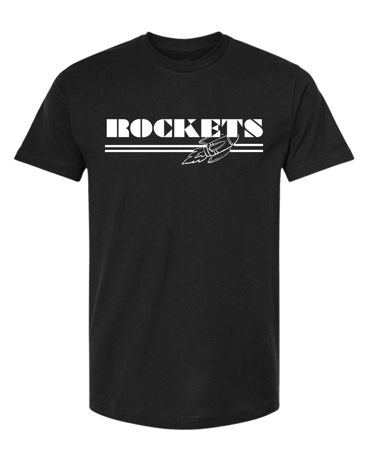 ROCKETSunderlined w/small rocket detail unisex crew-neck short sleeve tee