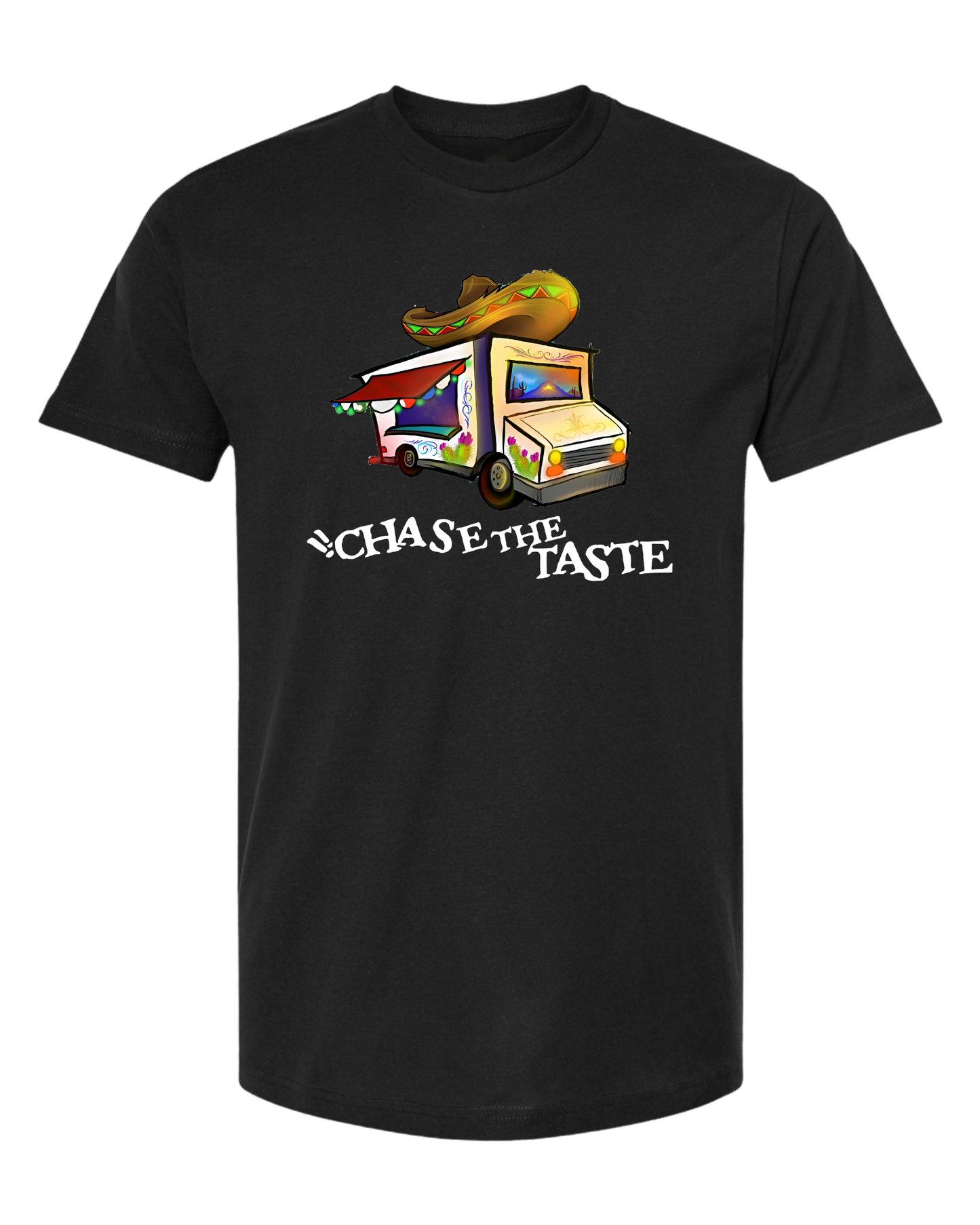 Short sleeve crewneck "Chase the Taste" food truck tee