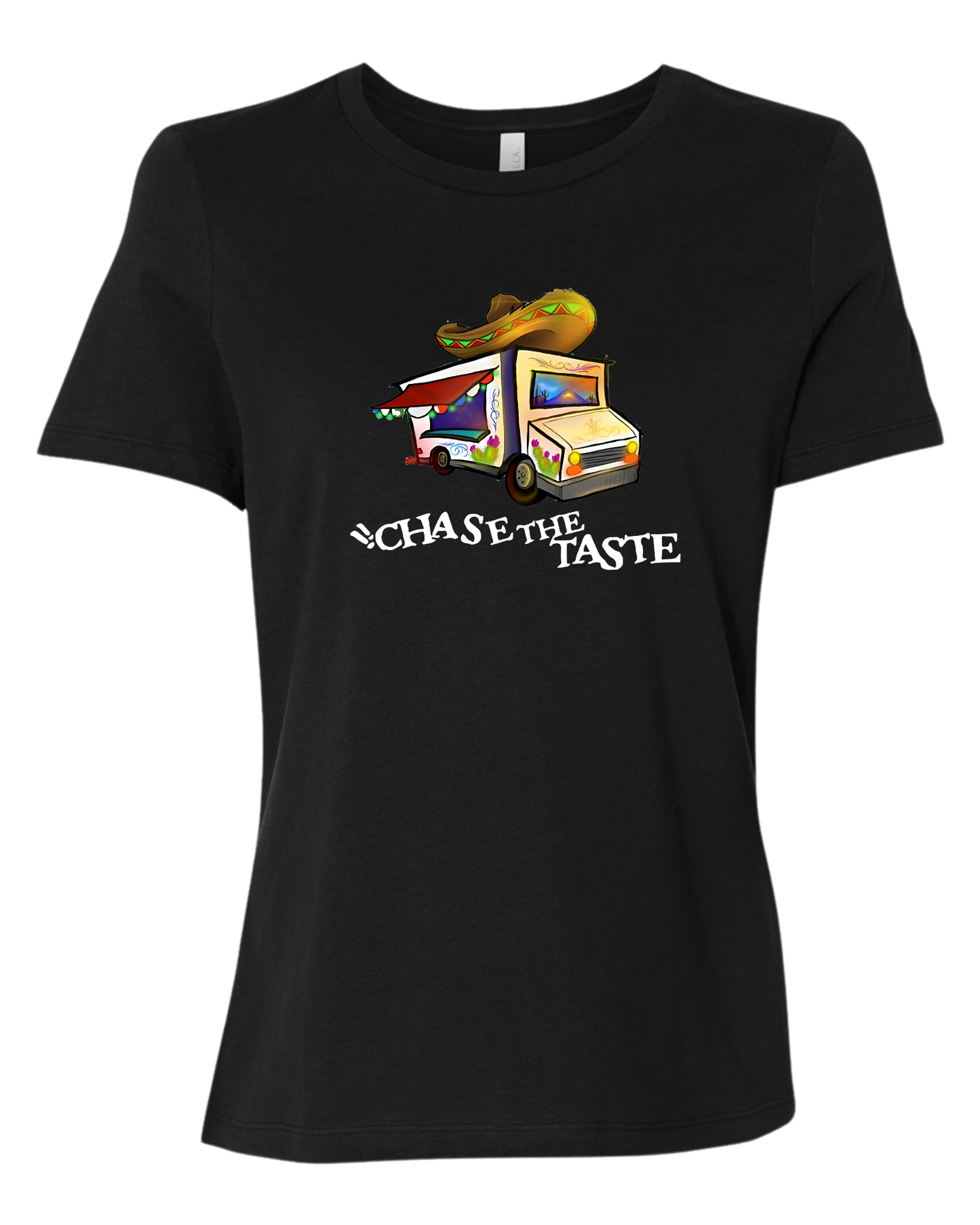 Women's fit "Chase the Taste" food truck tee