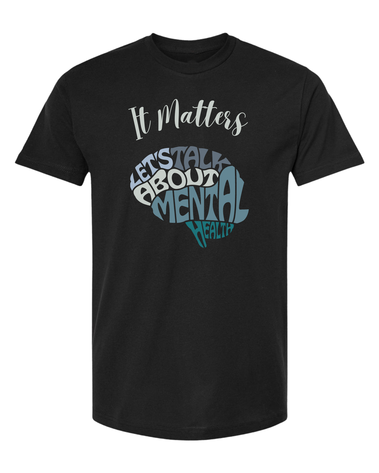 Unisex crew neck "It Matters - Let's talk about mental health" brain tee