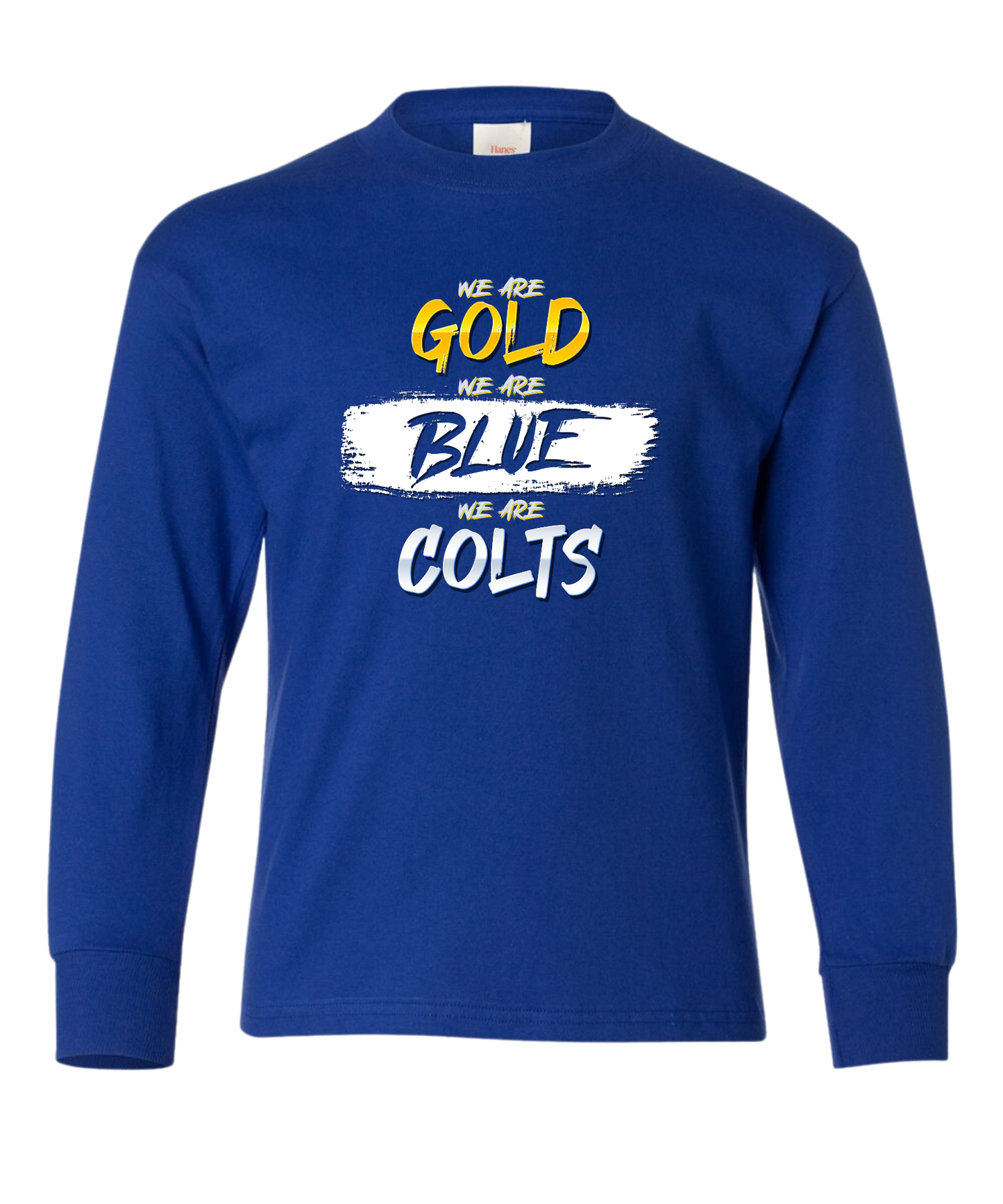Desert Wind "We are Gold, we are Blue, we are Colts" unisex crew-neck full color tee