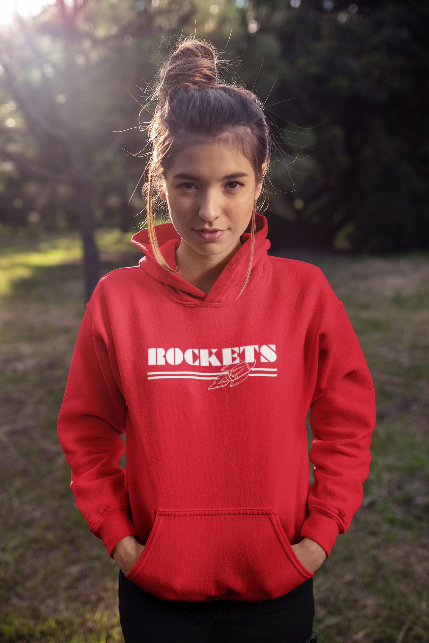 ROCKETSunderlined w/small rocket detail unisex crew-neck short sleeve tee