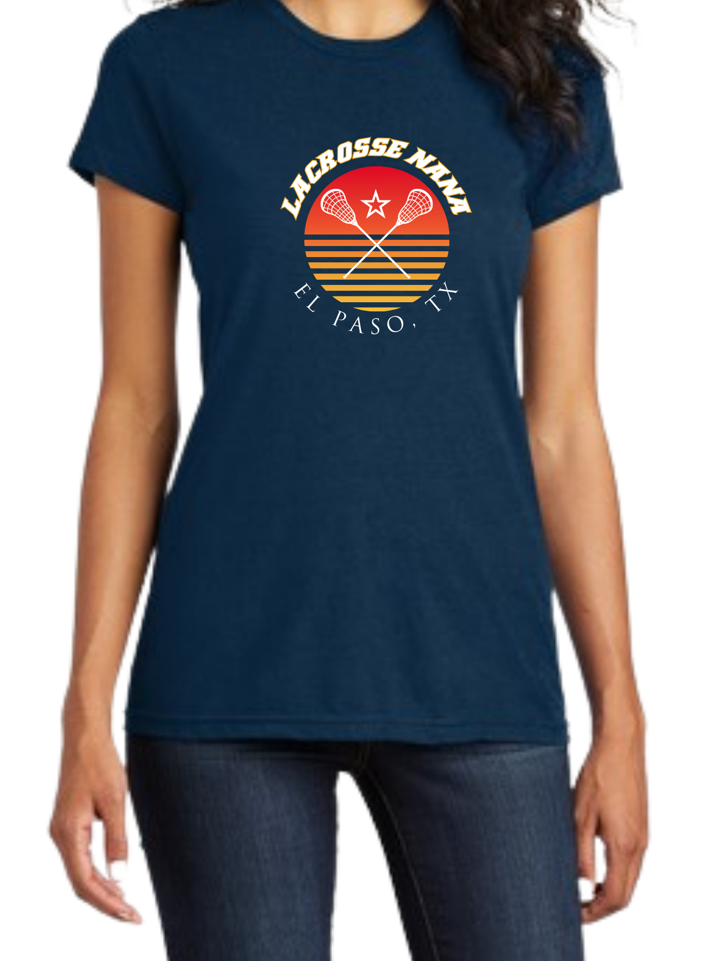 El Paso sunset lacrosse graphic tee