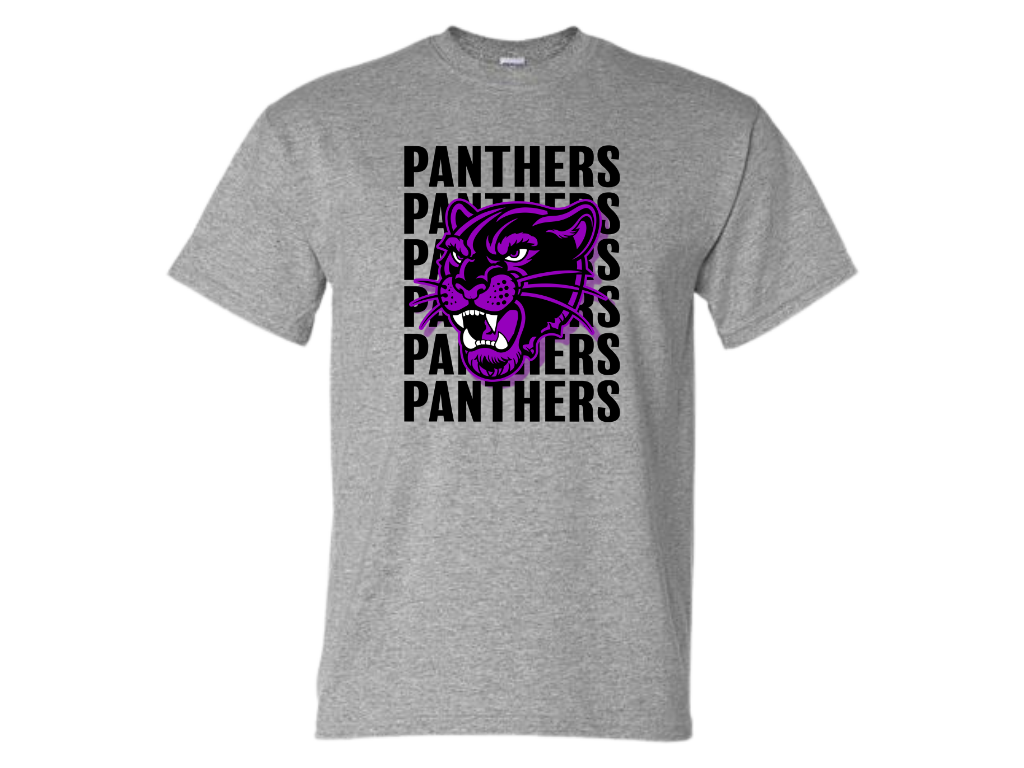 PANTHERS PANTHERS PANTHERS Cotton Blend Crew Neck Shirt (available in short sleeve and long sleeve)