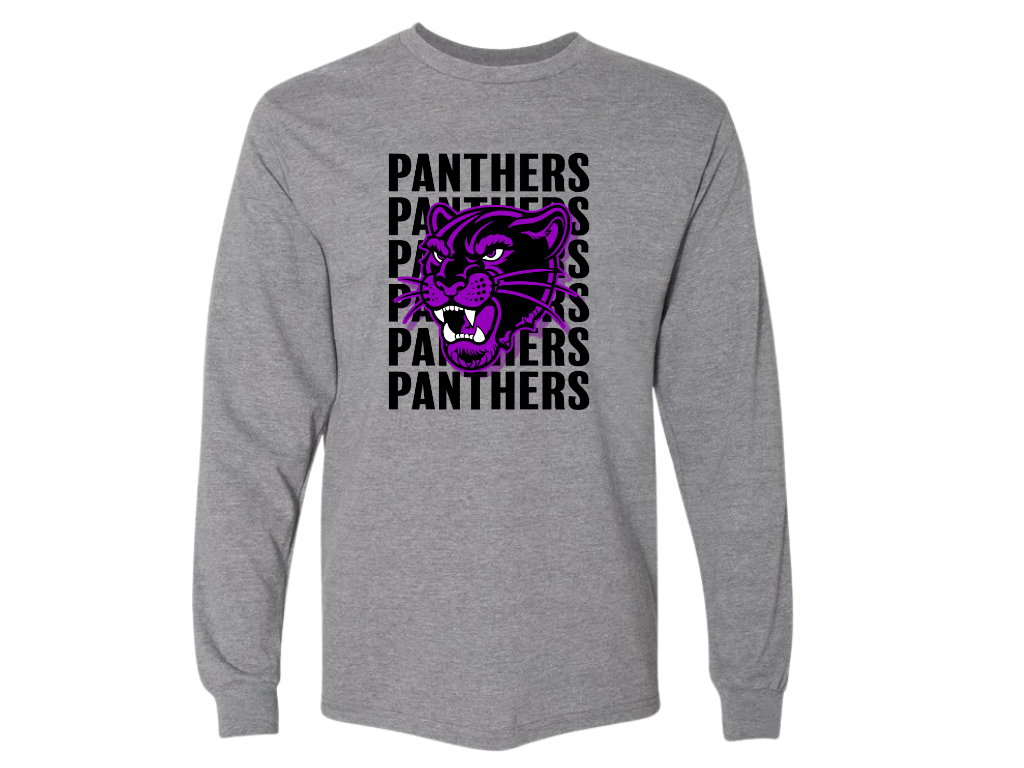 PANTHERS PANTHERS PANTHERS Cotton Blend Crew Neck Shirt (available in short sleeve and long sleeve)