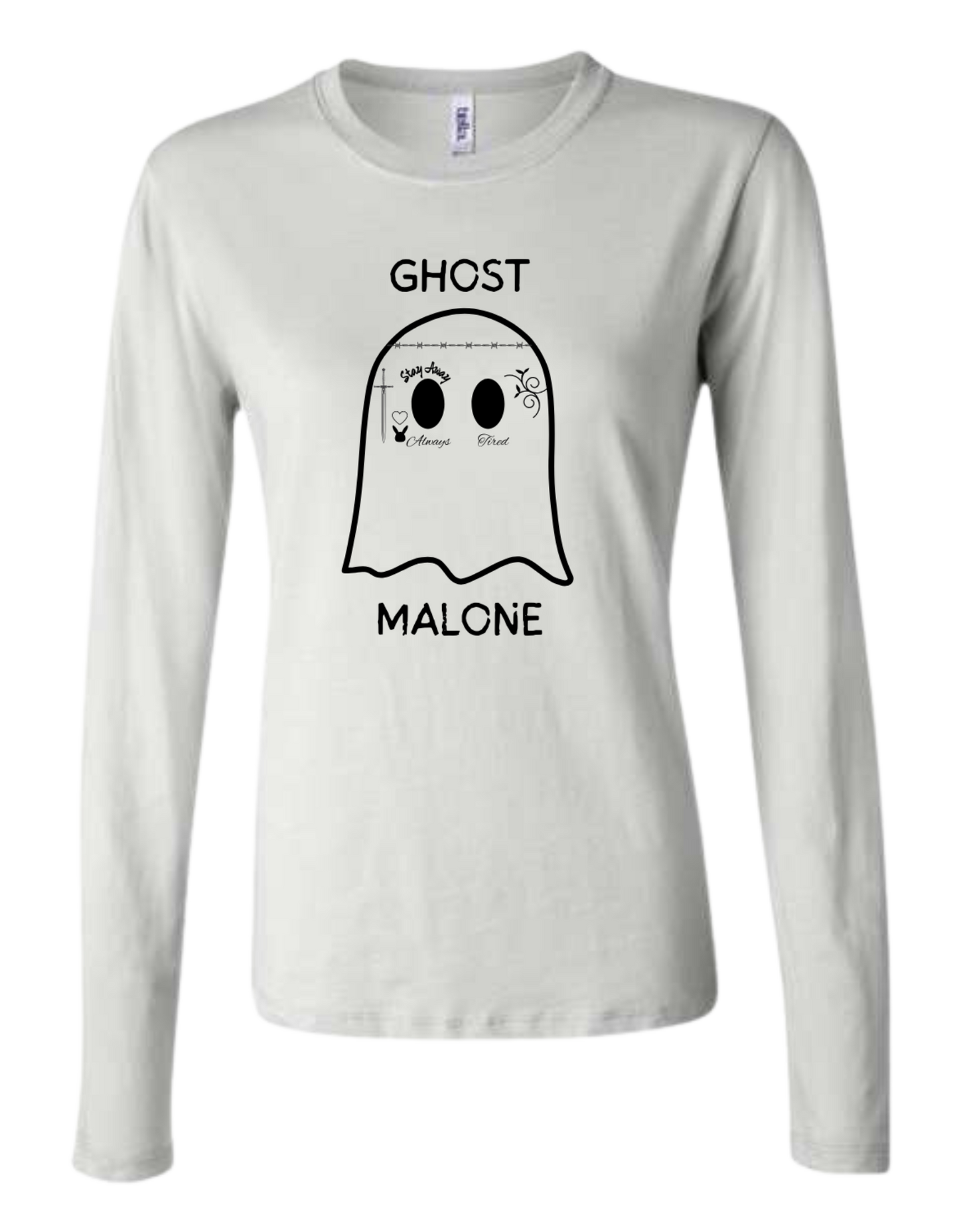 Women's fit "Ghost Malone" with funny ghost graphic tee