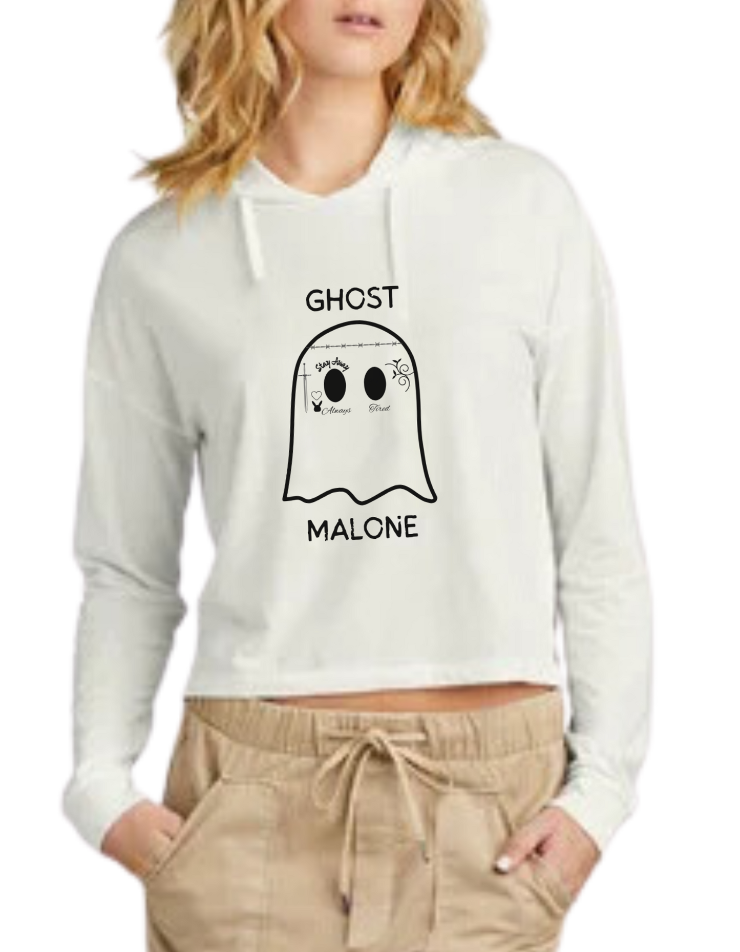 Women's fit "Ghost Malone" with funny ghost graphic tee