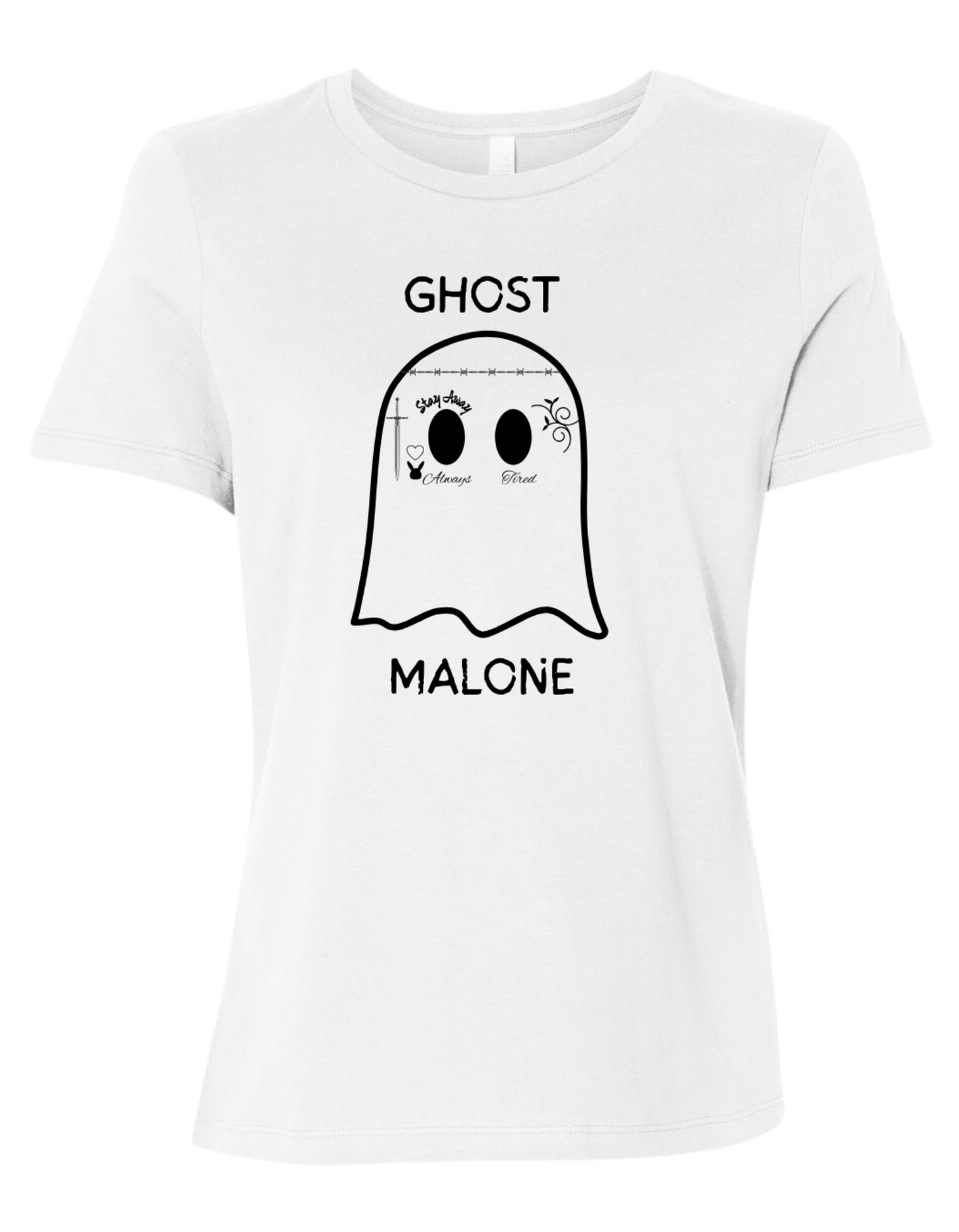 Women's fit "Ghost Malone" with funny ghost graphic tee