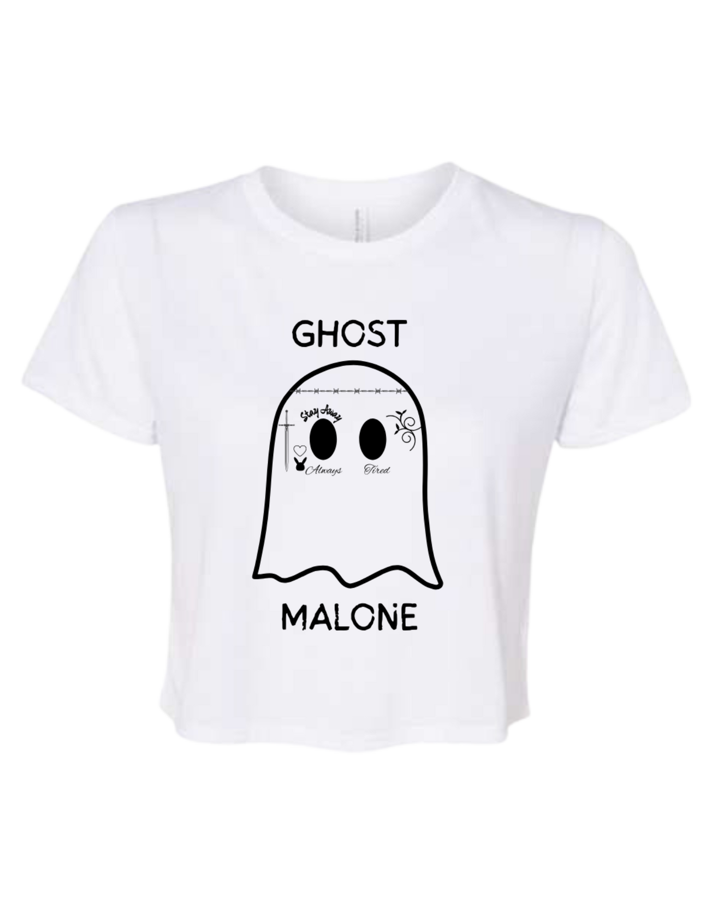 Women's fit "Ghost Malone" with funny ghost graphic tee