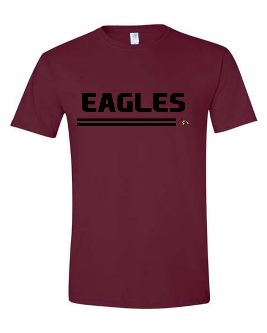 Andress "EAGLES" retro font unisex crew-neck short sleeve tee