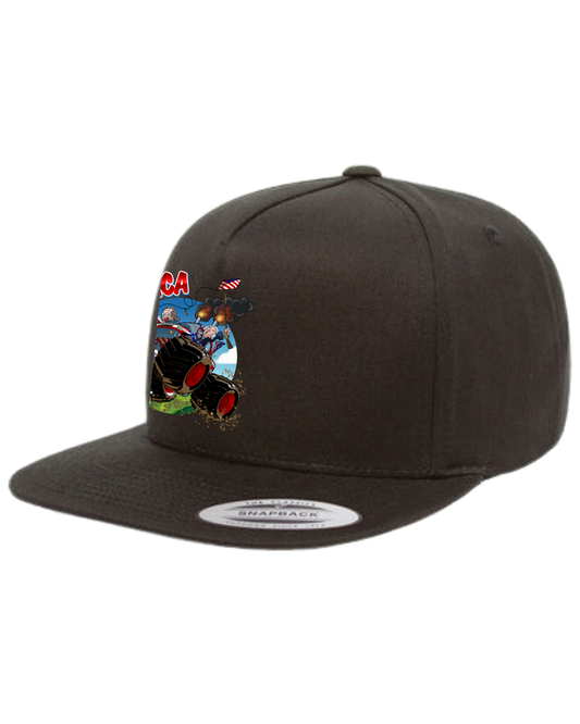 'Merica custom design flat bill hat