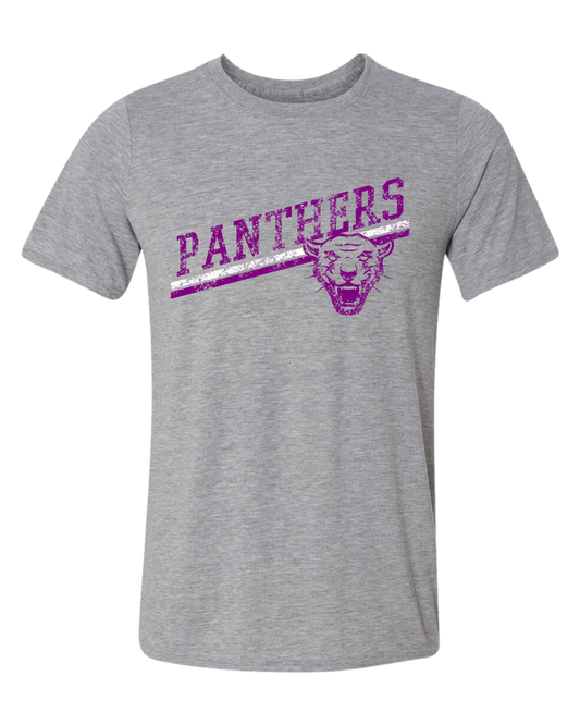Panther's distressed font cotton tee