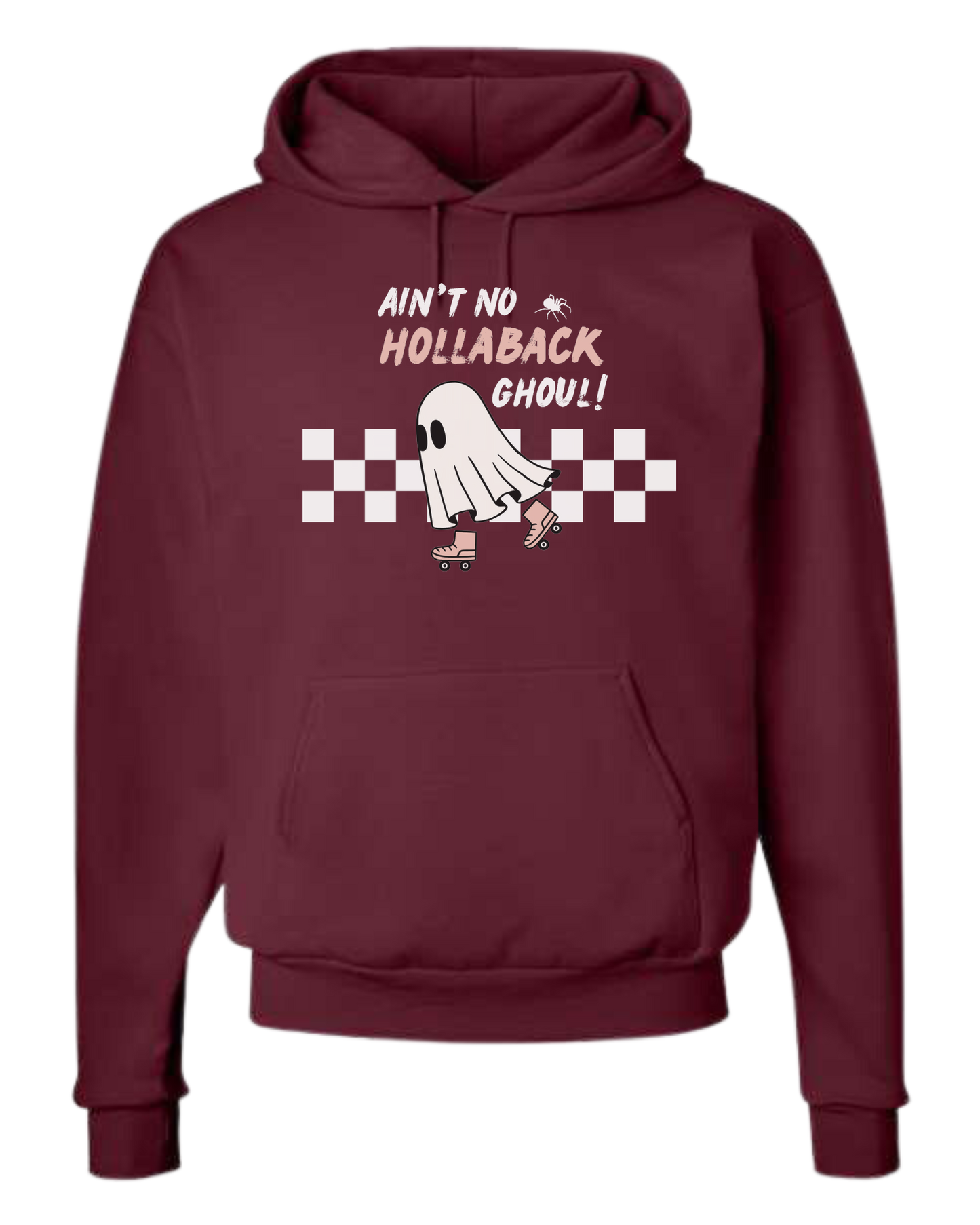 Ain't No Hollaback Ghoul retro graphic Unisex Classic Hoodie Maroon