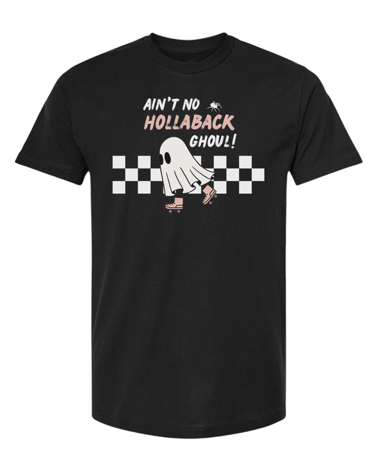 Ain't No Hollaback Ghoul retro graphic Unisex crew-neck  graphic tee Black